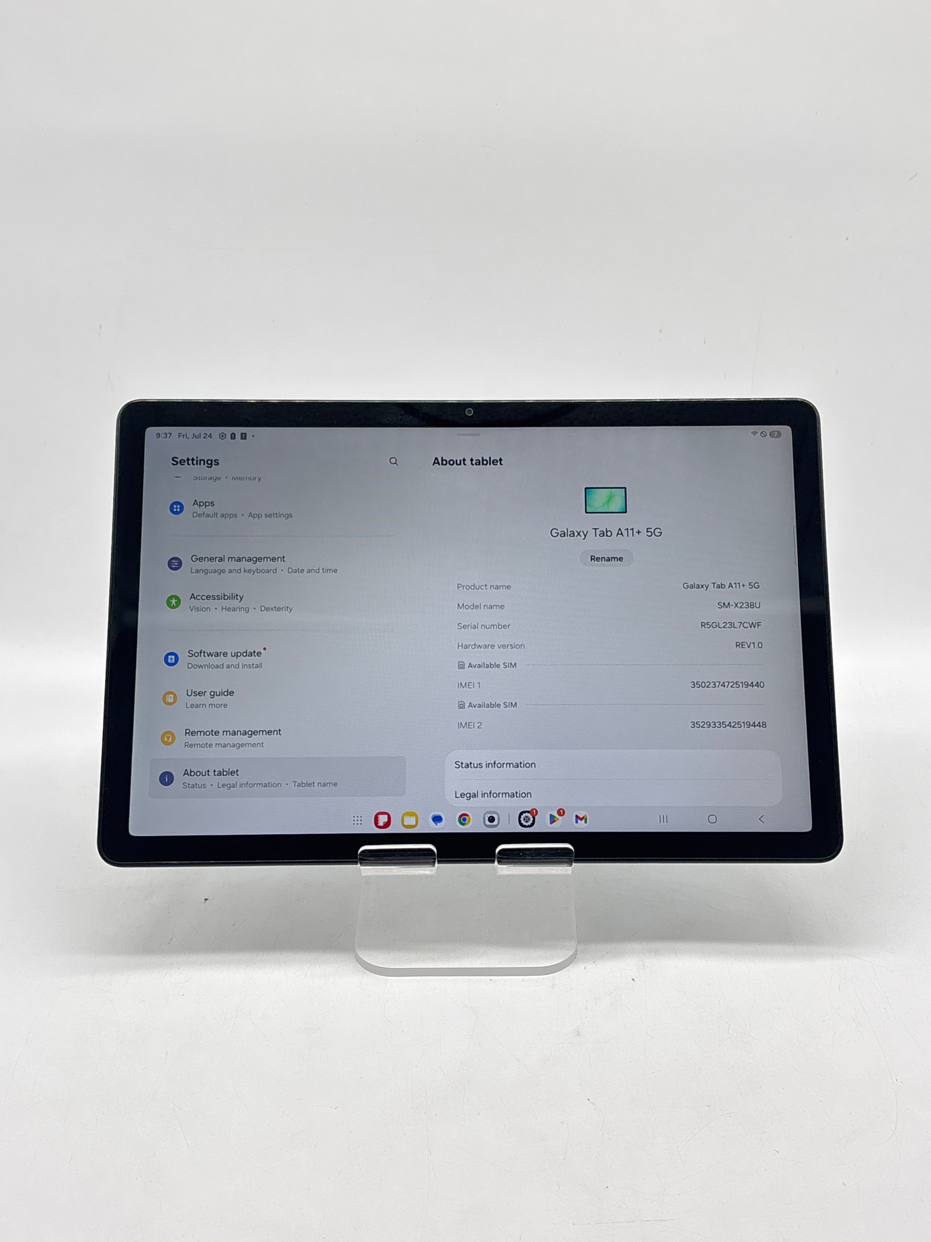 Samsung Galaxy Tab A11+ 5G SM-X238 128GB Unlocked Gray - Used