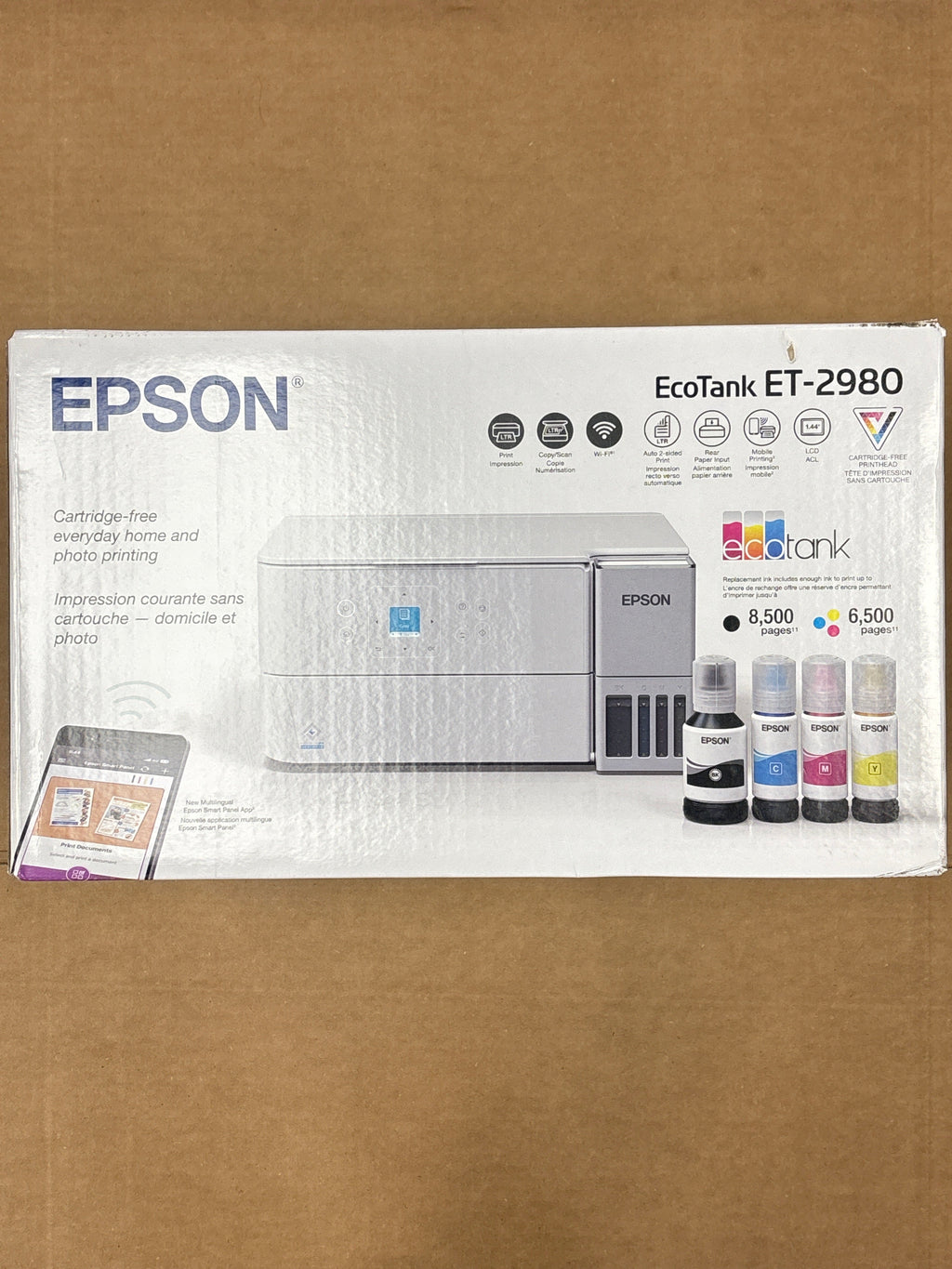 Epson EcoTank ET-2980 All-In-One Printer Wireless Inkjet White