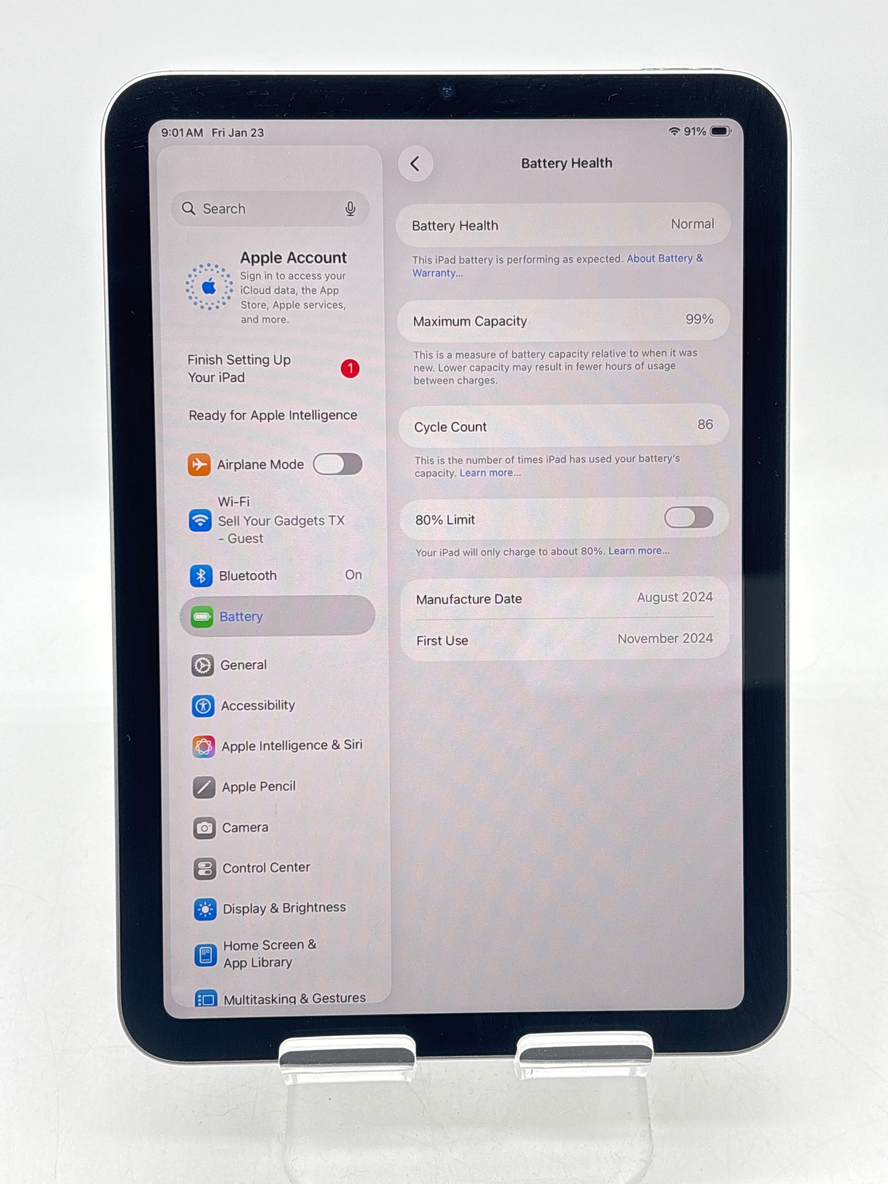 Apple iPad Mini A17 Pro 128 GB Space Gray Wi-Fi A2993