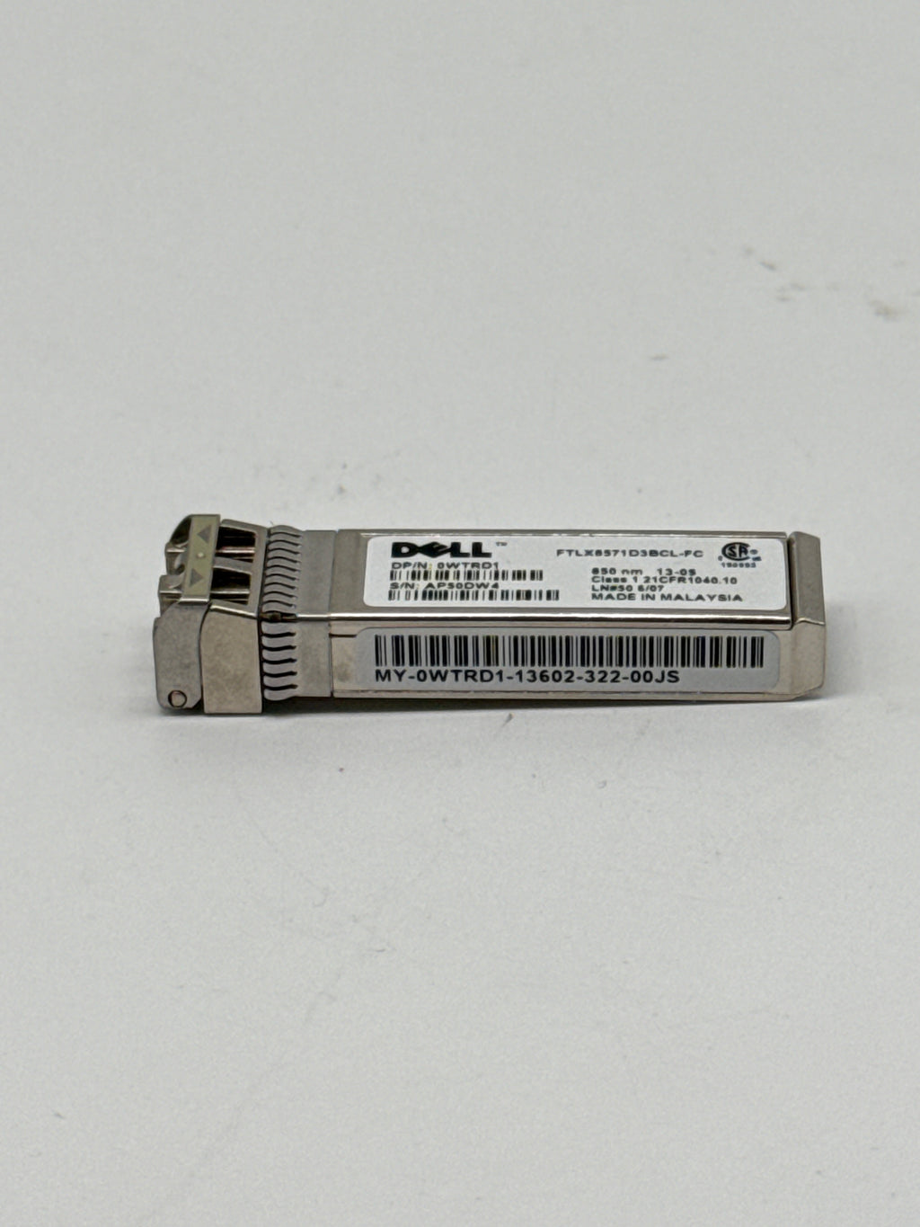 Dell 0WTRD1 10Gb SFP+ 10GBASE-SR 850nm LC Multimode Transceiver Lot of 4 - Used