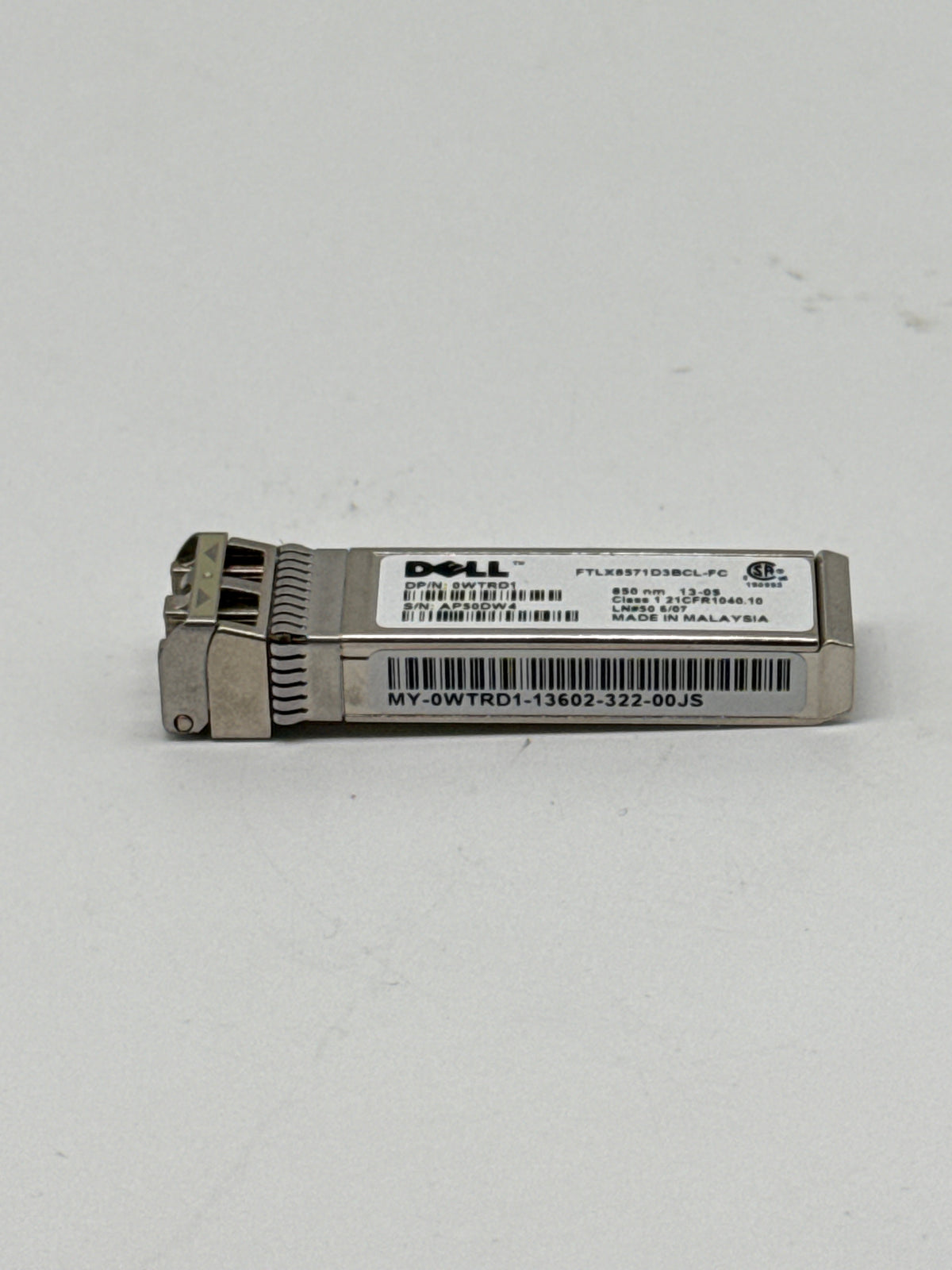 Dell 0WTRD1 10Gb SFP+ 10GBASE-SR 850nm LC Multimode Transceiver Lot of 4 - Used