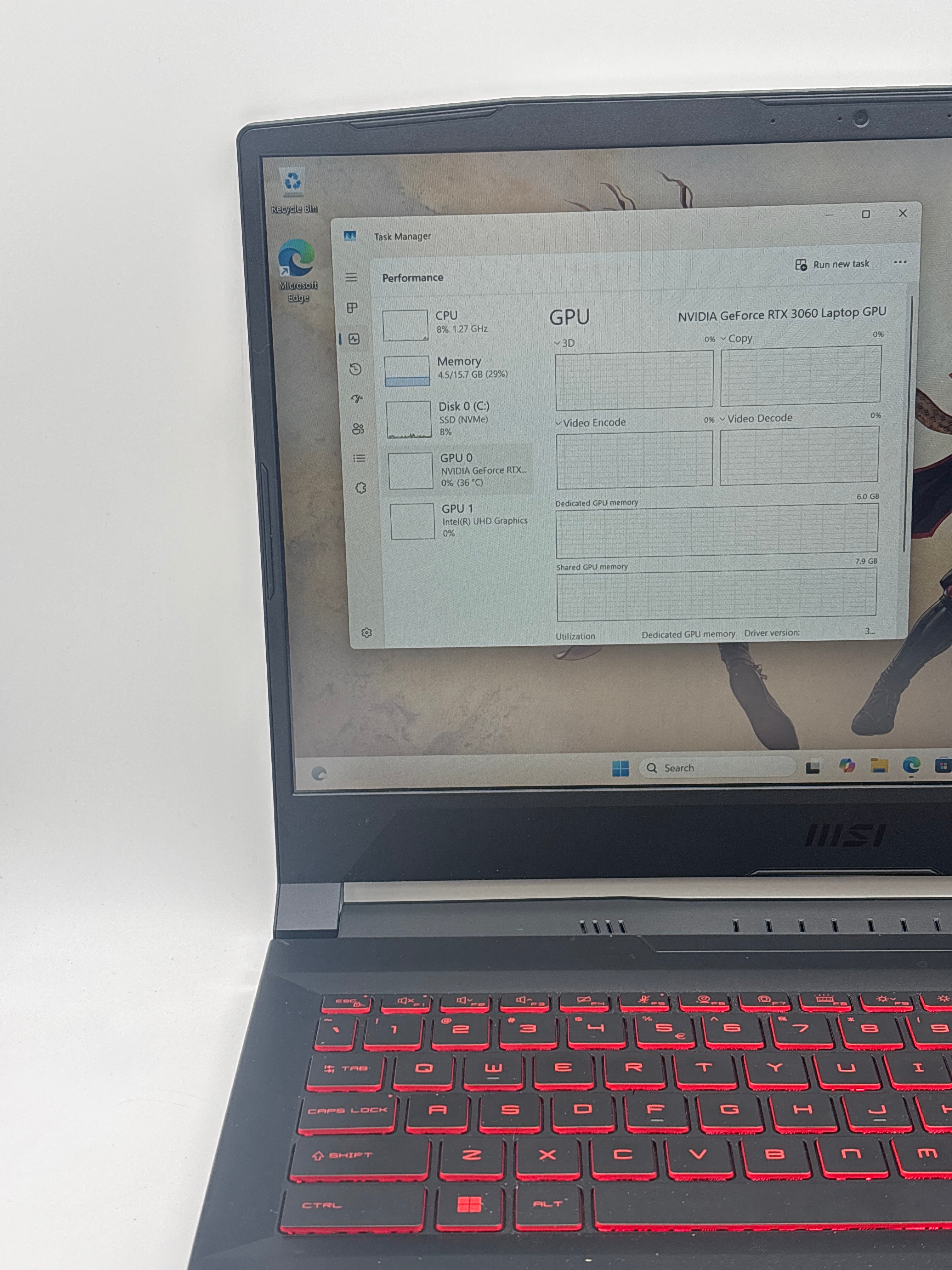 MSI Katana GF66 11UE i7-11800H 16GB RAM 512GB SSD RTX 3060