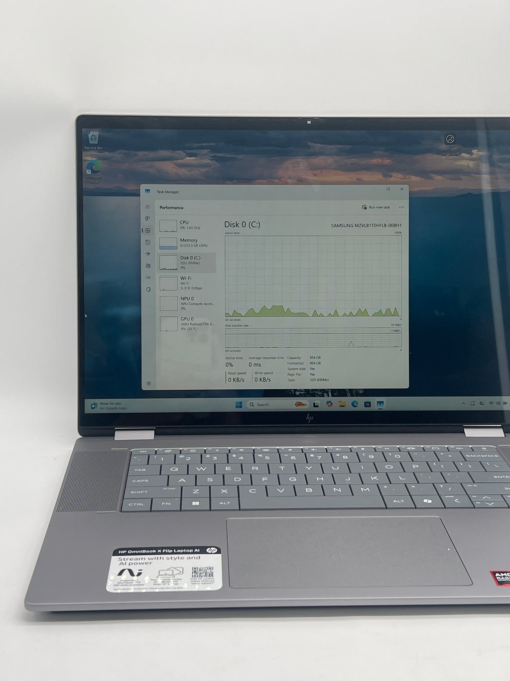 HP Omnibook X Flip Ryzen AI 7 350 24GB RAM 1TB SSD - For Parts (READ)