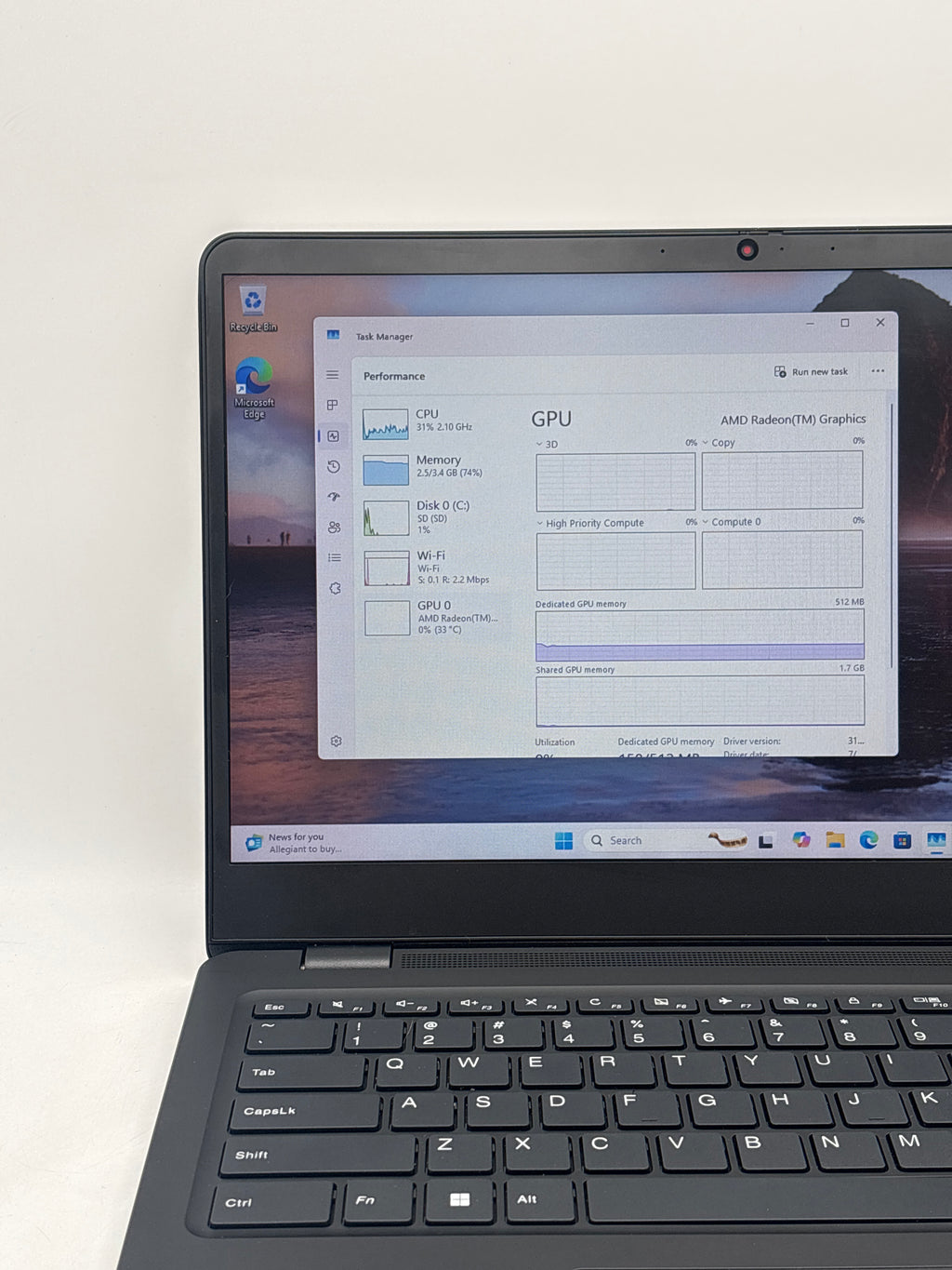 Lenovo 14w Gen 2 AMD 3015e 4GB RAM 128GB SSD