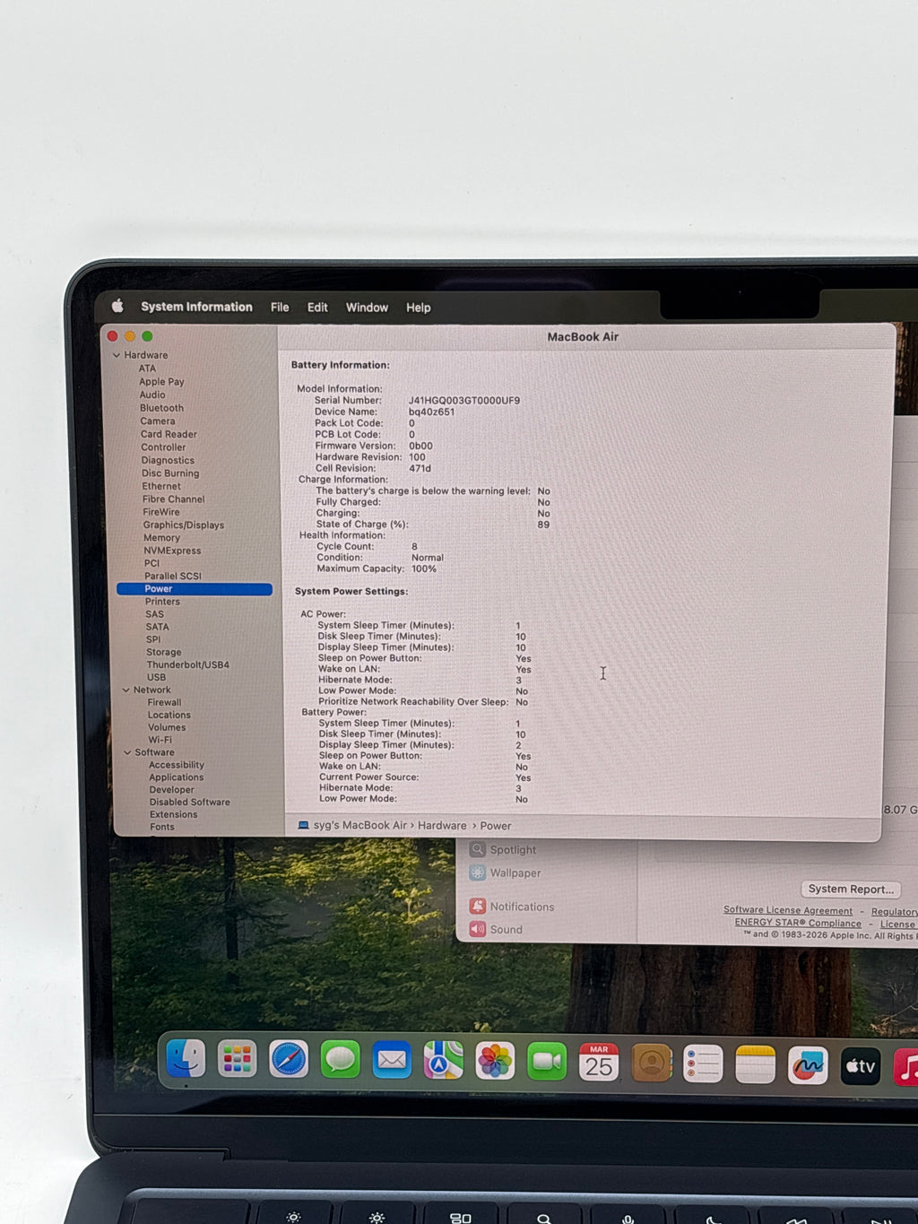 Apple MacBook Air 13" M4 A3240 16GB RAM 256GB SSD - Used with Box