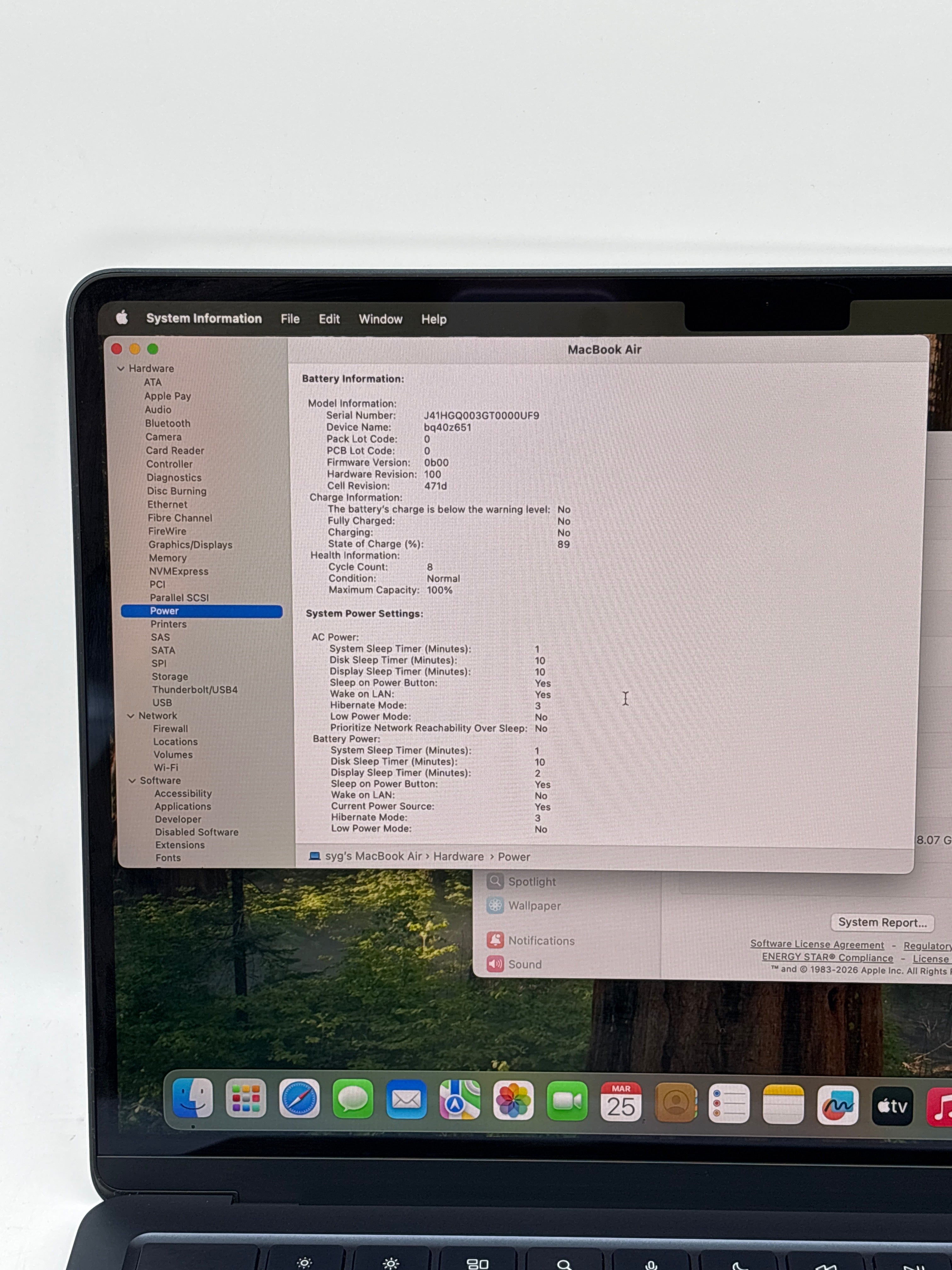 Apple MacBook Air 13" M4 A3240 16GB RAM 256GB SSD - Used with Box