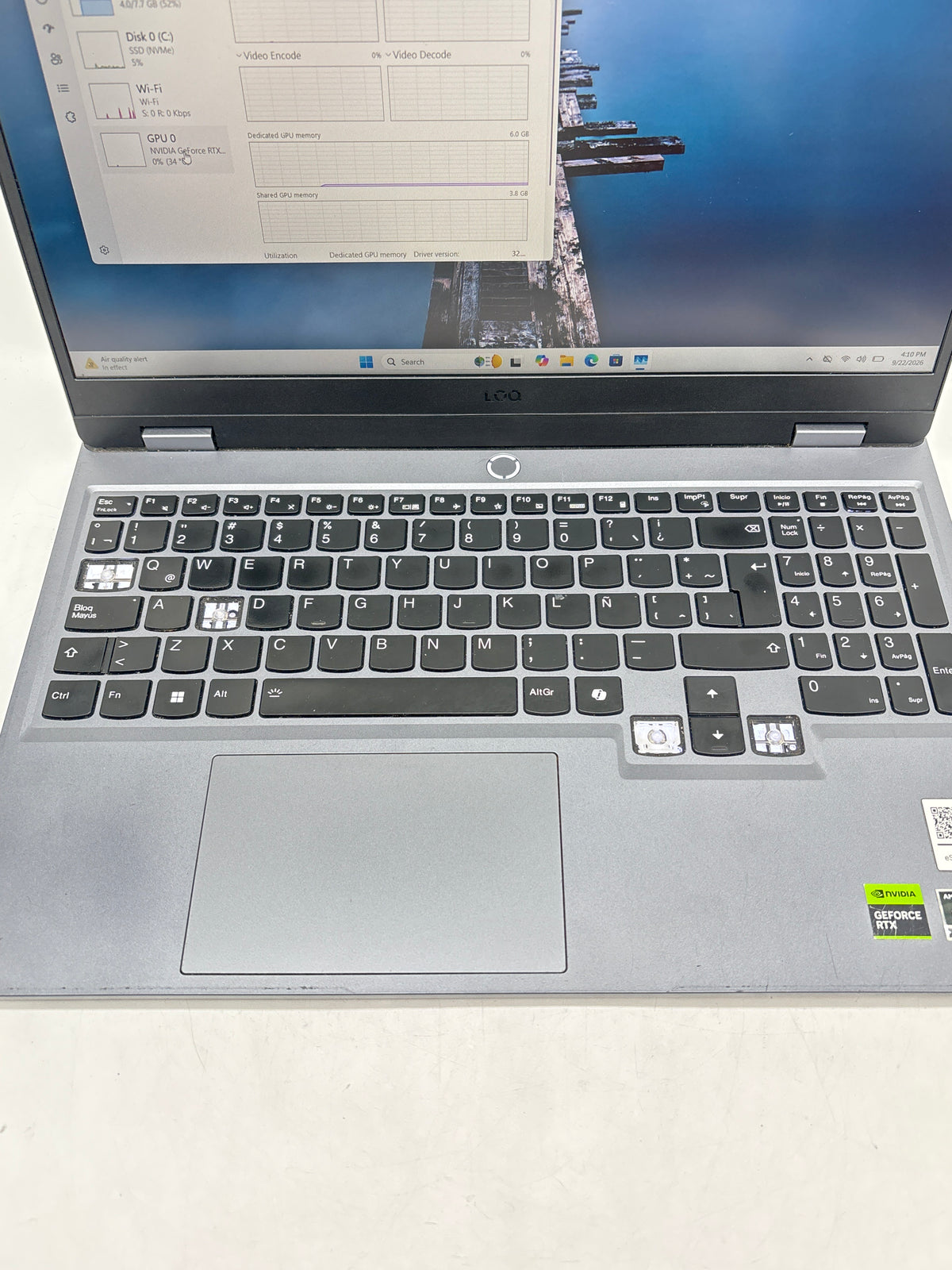 Lenovo LOQ 15ARP9 15" AMD Ryzen 5 7235HS 8GB RAM 512GB SSD RTX 3050 - READ