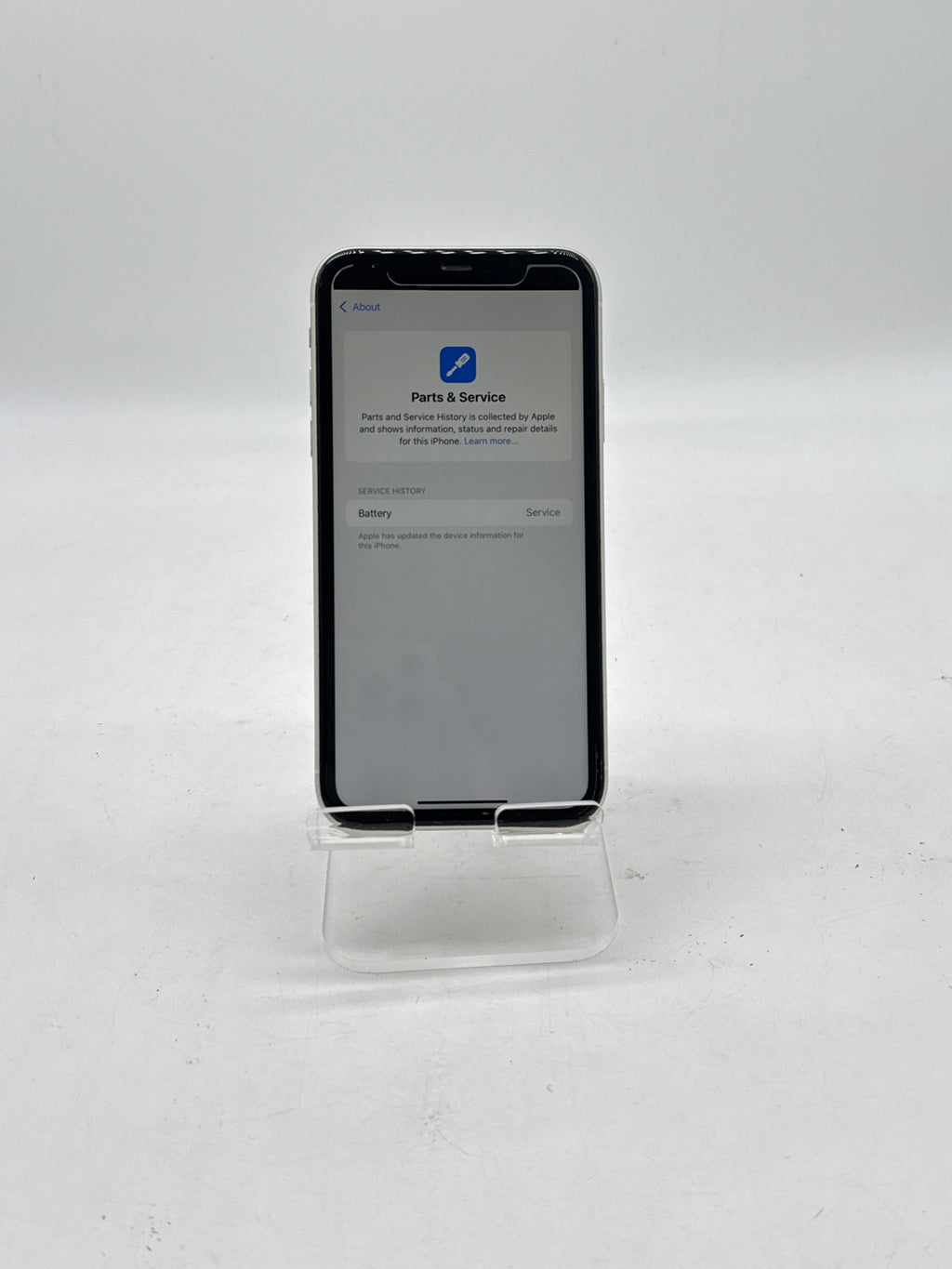AT&T Apple iPhone 11 64GB White - Bad LCD Service Battery