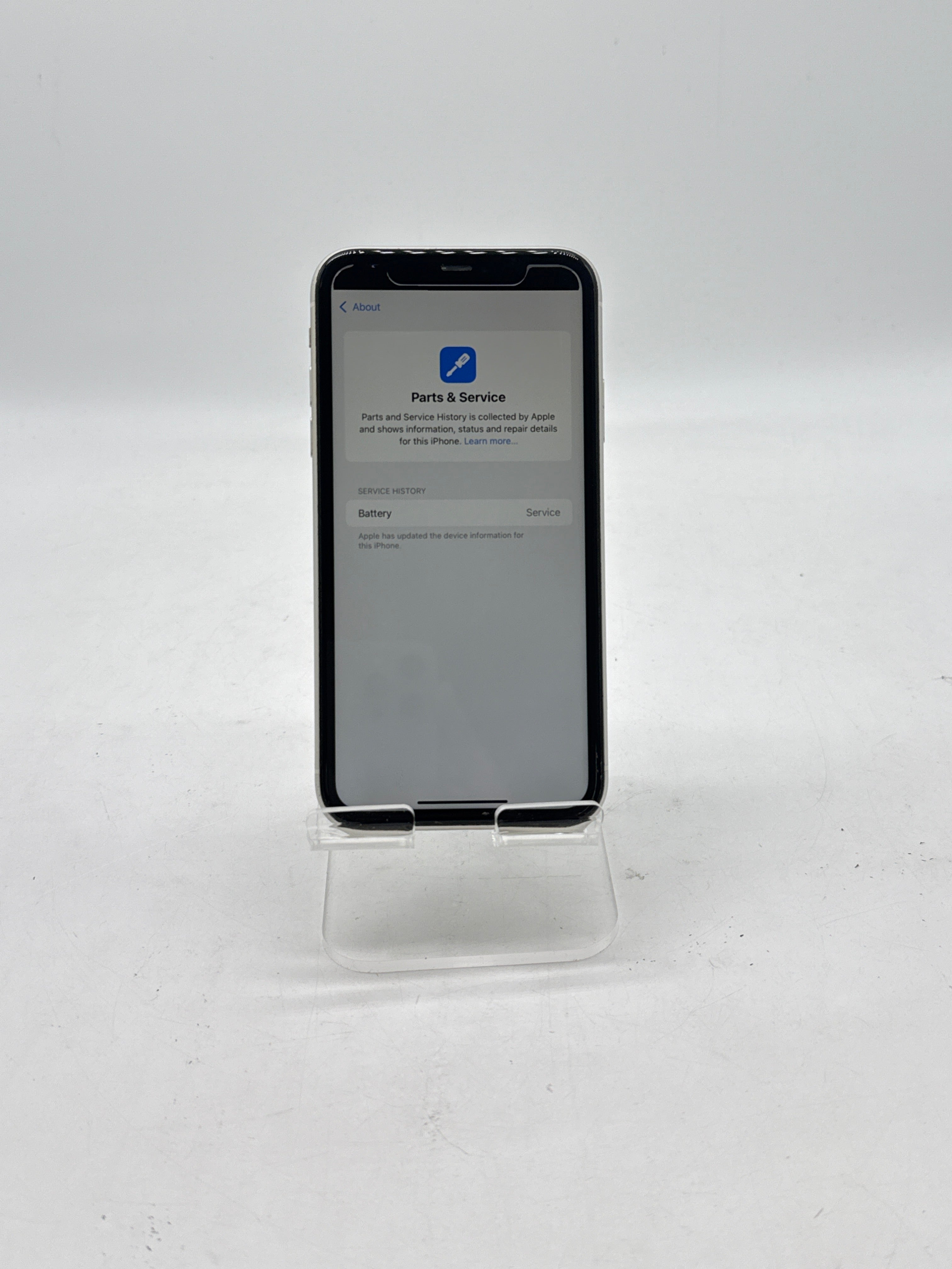 AT&T Apple iPhone 11 64GB White - Bad LCD Service Battery