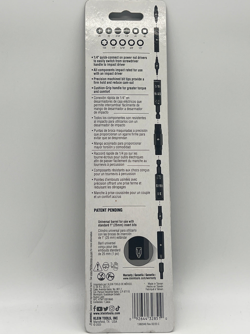 Klein Tools 32500HD Multi-Bit Screwdriver 10 Pieces Cushion Grip Black