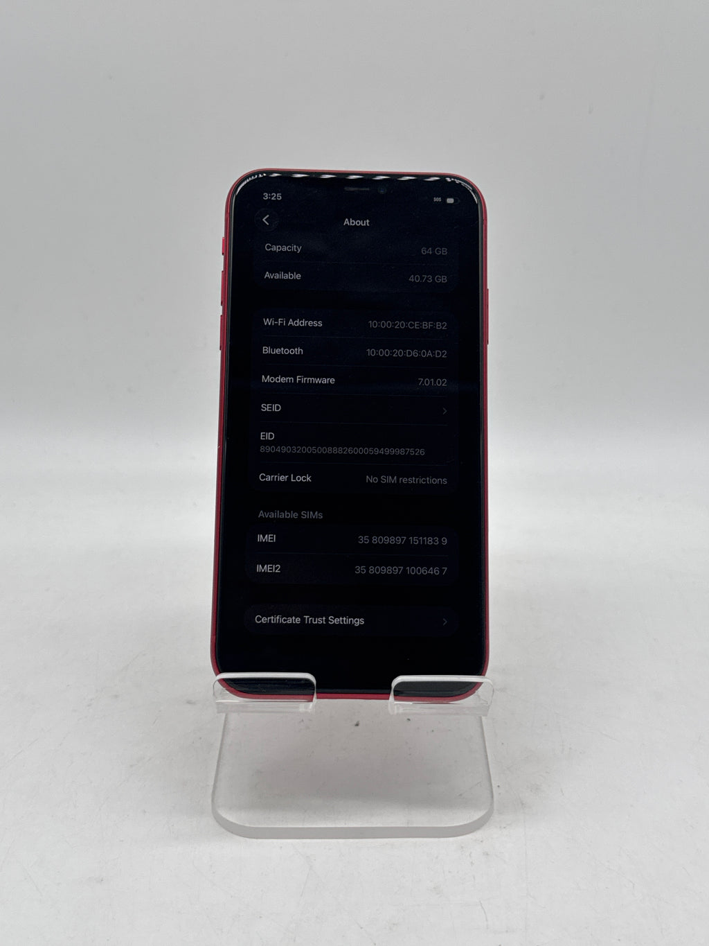 Apple iPhone 11 6.1" A2111 64GB Red Unlocked - Used