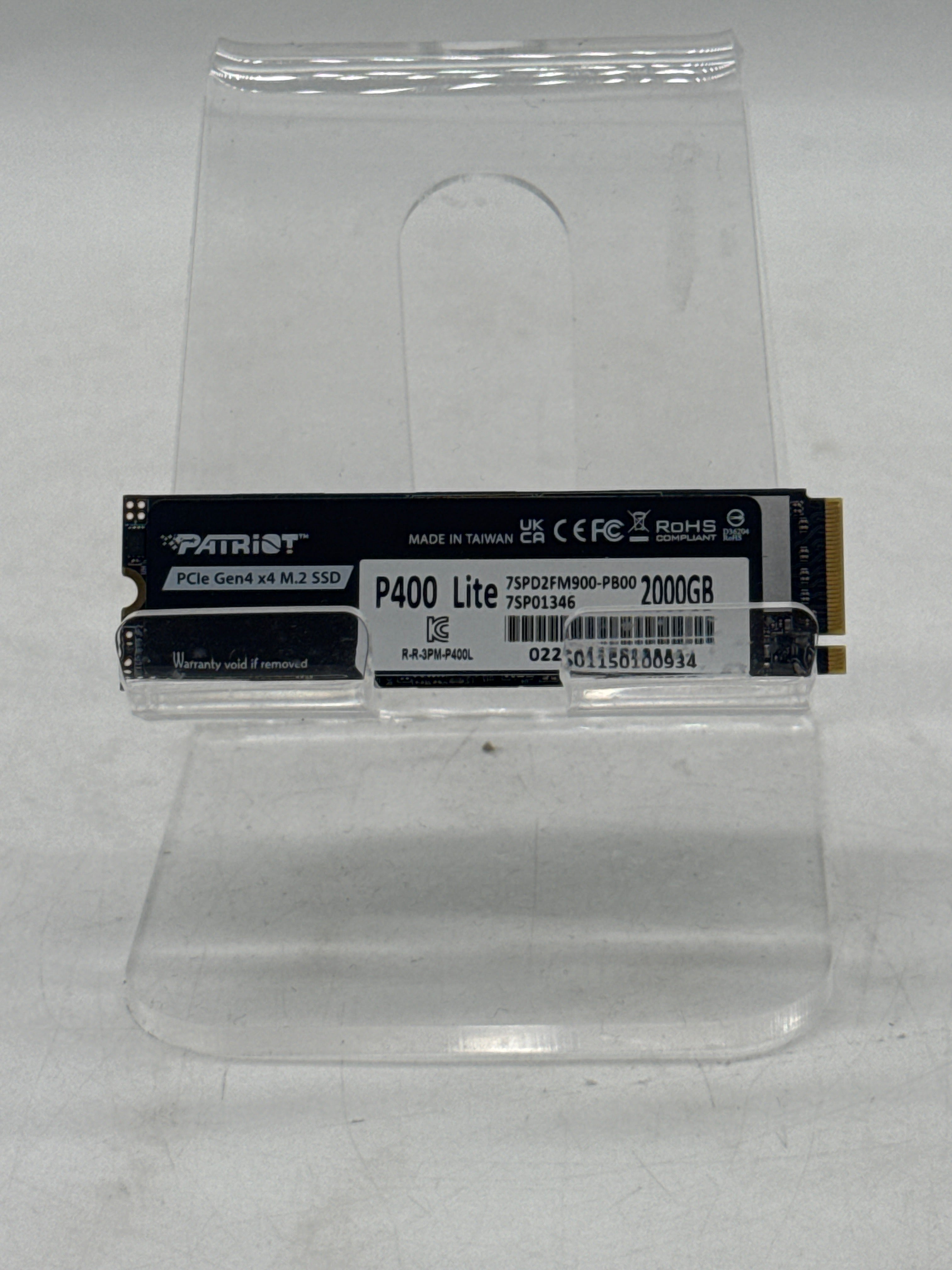 Patriot P400 Lite 2TB PCIe Gen4 x4 M.2 SSD - Used