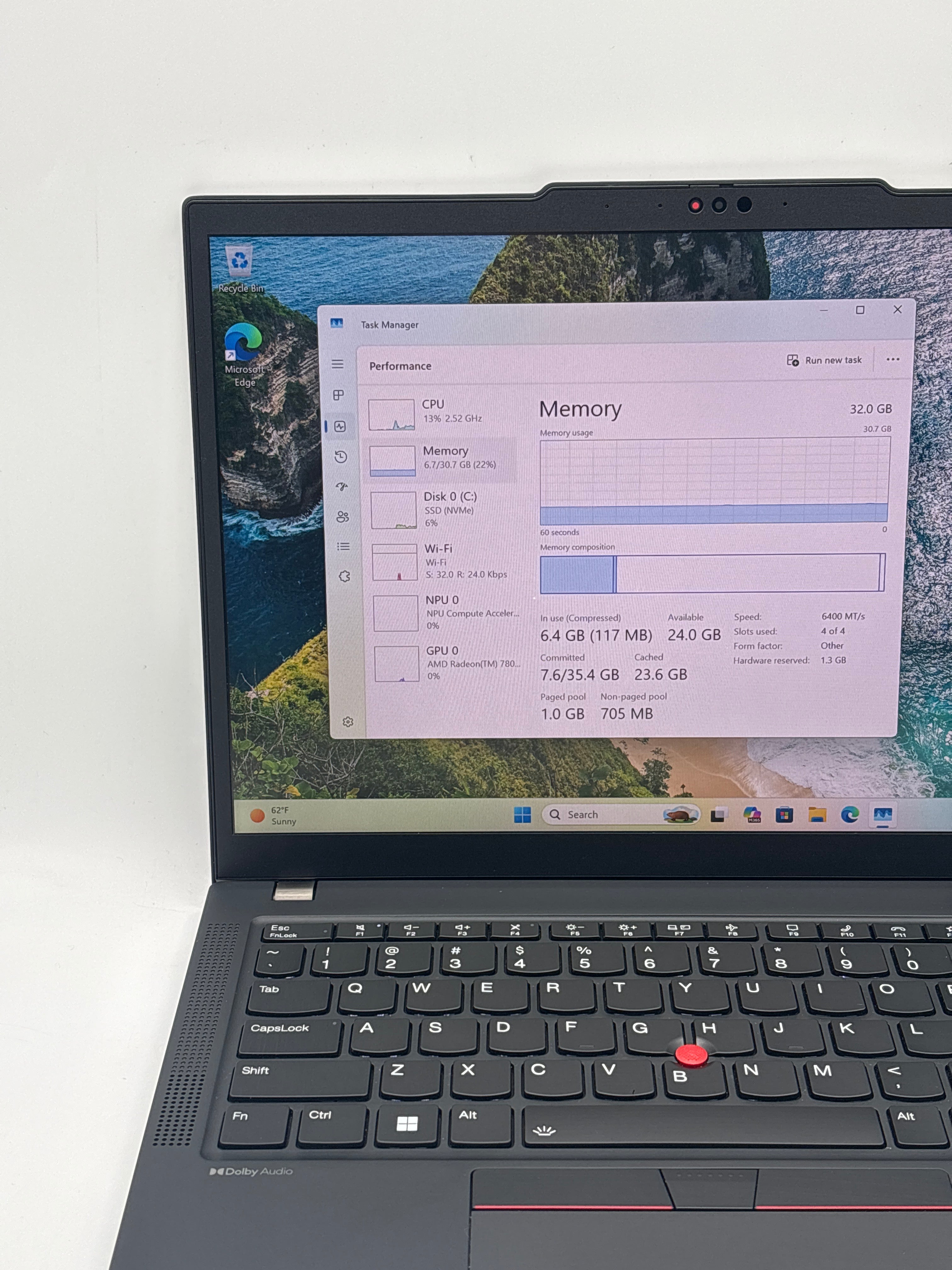 Lenovo ThinkPad X13 Gen 4 Touch AMD Ryzen 7 PRO 7840U 32GB RAM 512GB - For Parts