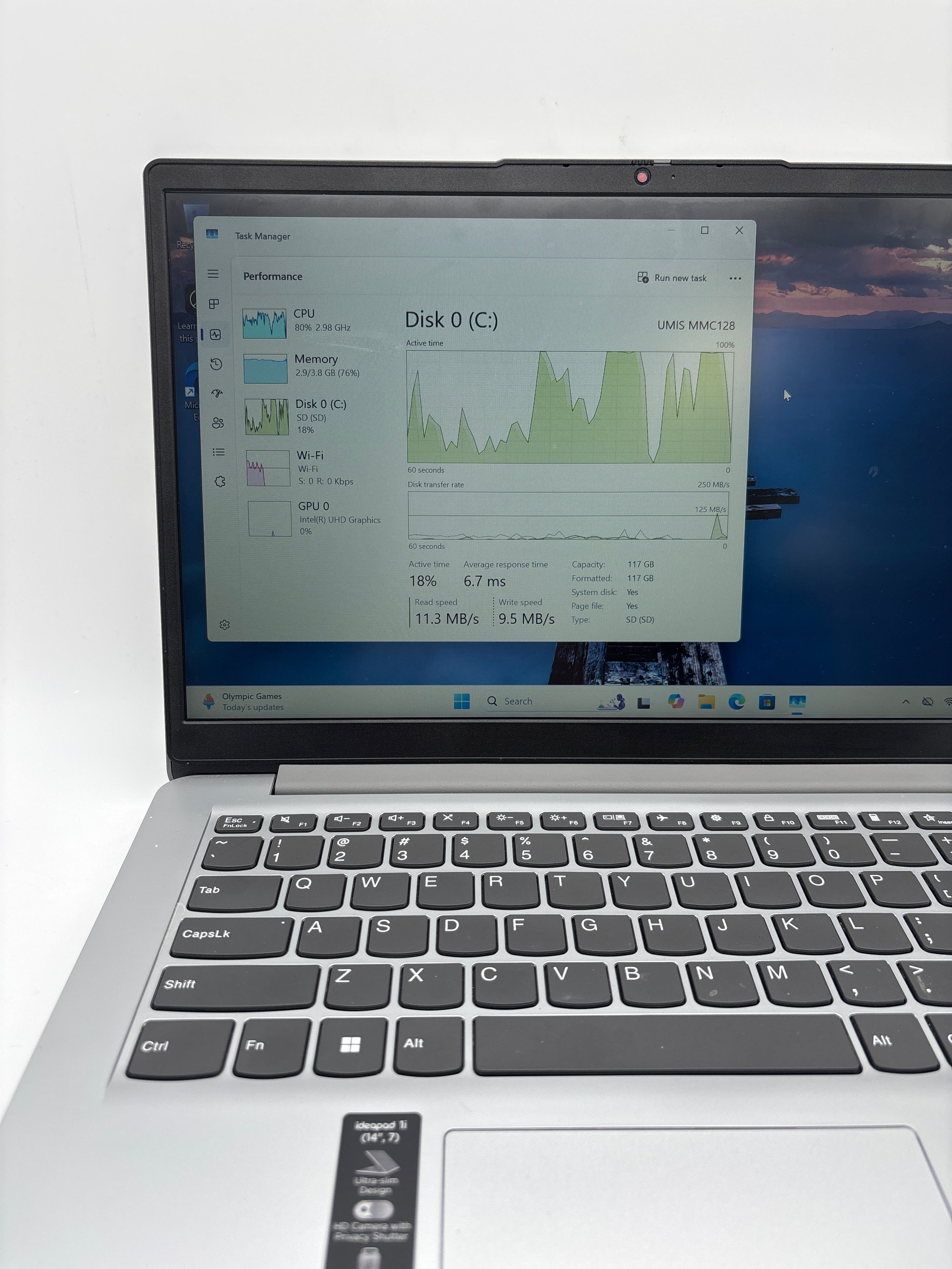Lenovo IdeaPad 14IJL7 N6000 4GB RAM 128GB SSD Silver - Used