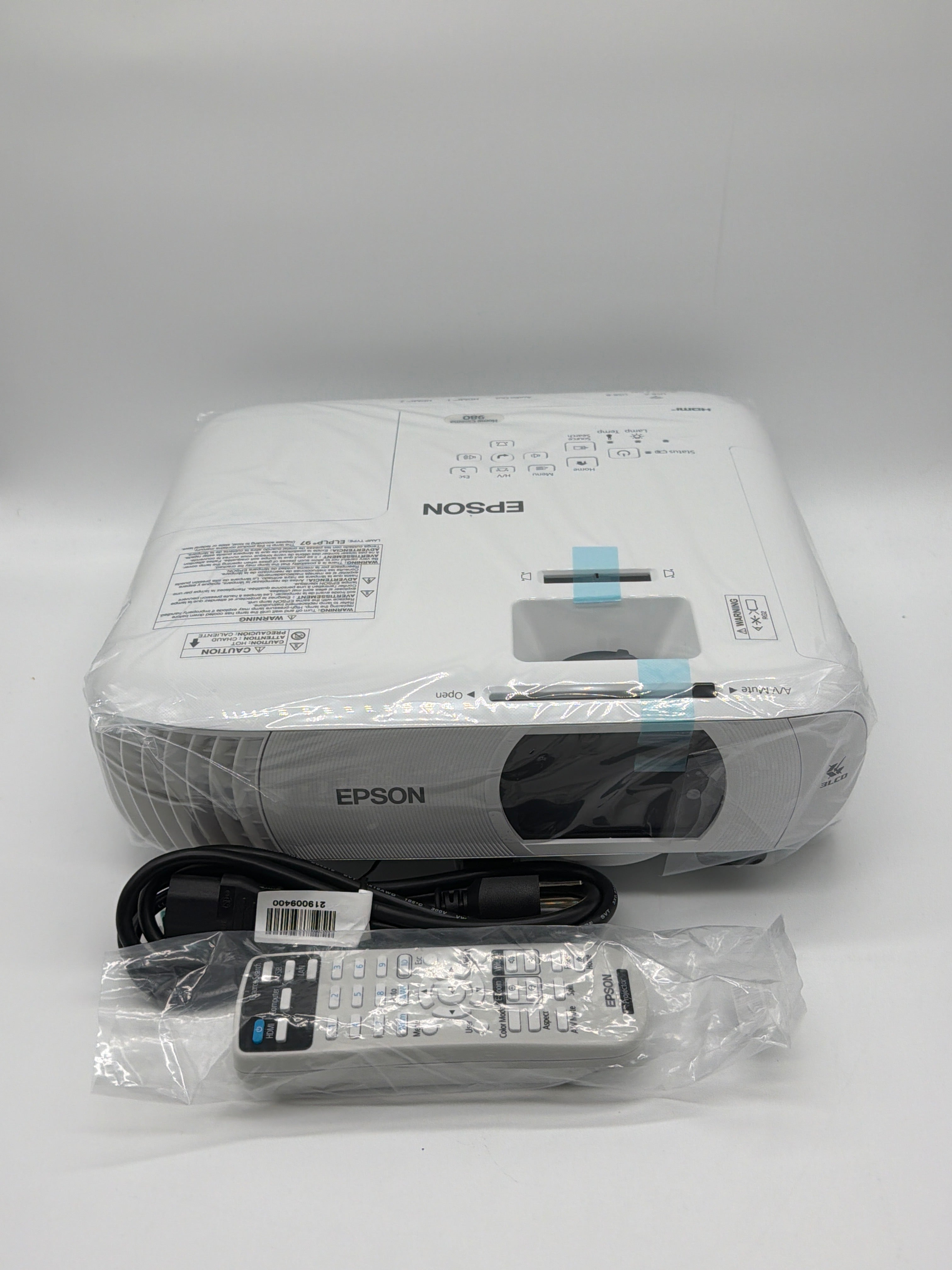 Epson Home Cinema 980 Projector 1080p 3400lm LCD Model HB63A New
