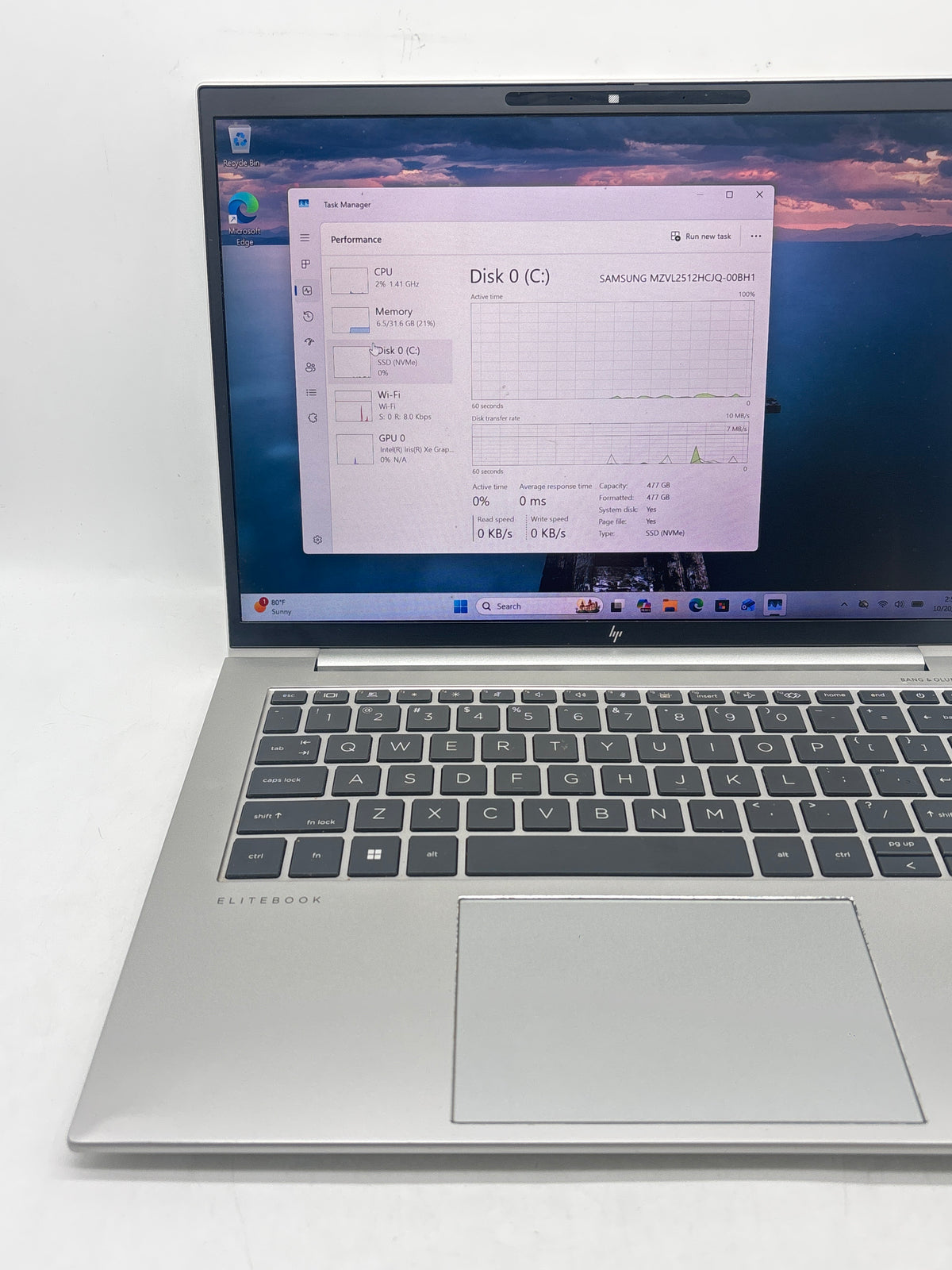 HP EliteBook 840 G9 14in Core i7 1265U 32GB RAM 512GB SSD Read
