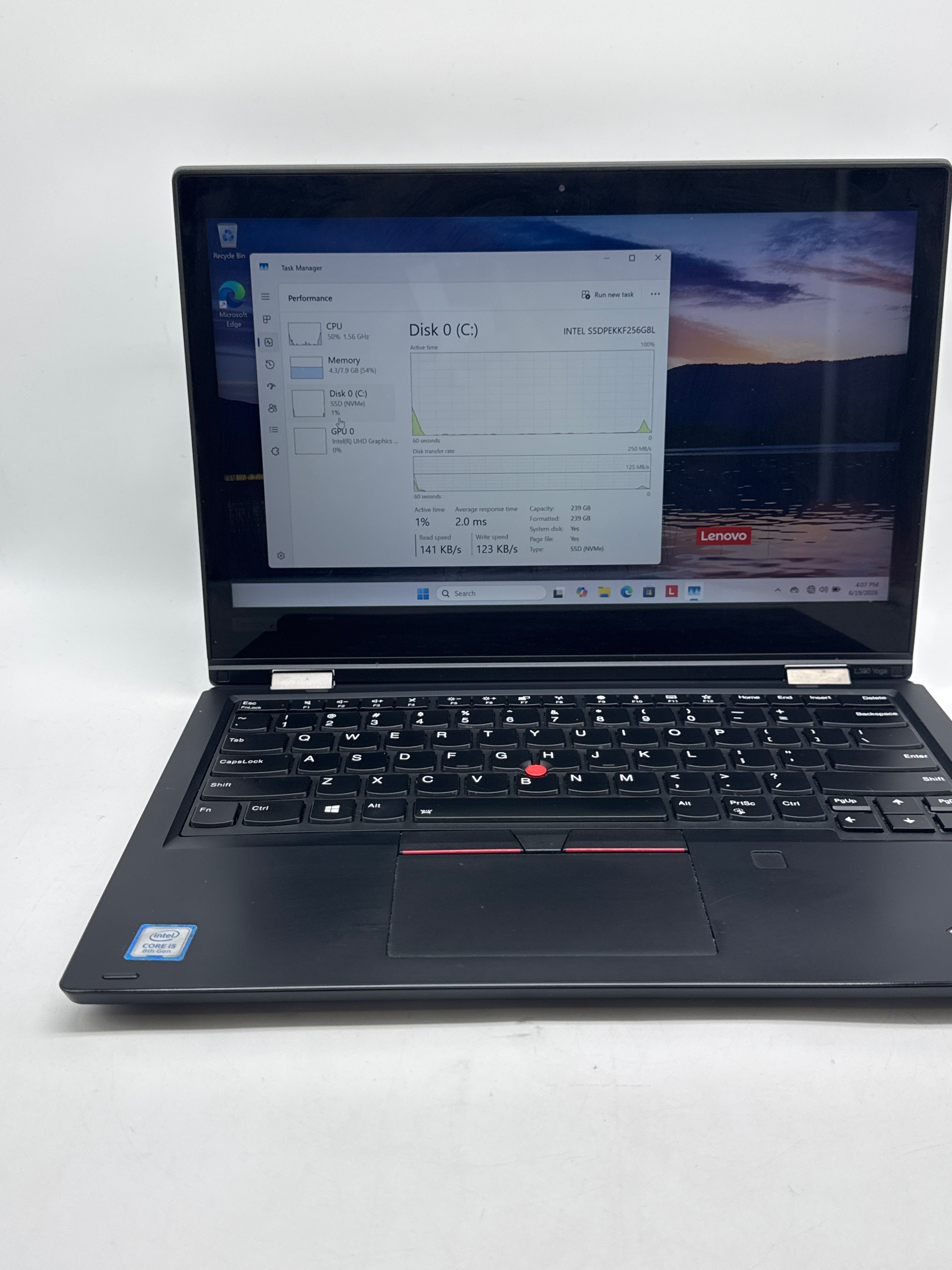 Lenovo ThinkPad L380 Yoga 13.3" Core i5-8250U 8GB 256GB SSD - For Parts