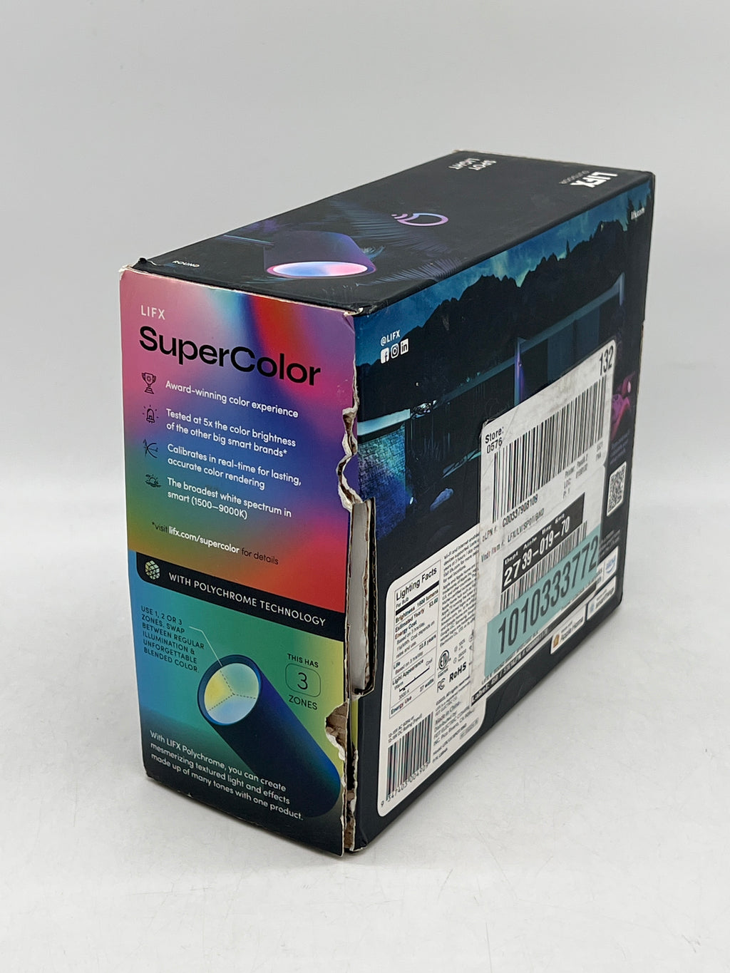 LIFX SuperColor Outdoor Spot LED Light 27W 1600 Lumens Black Smart