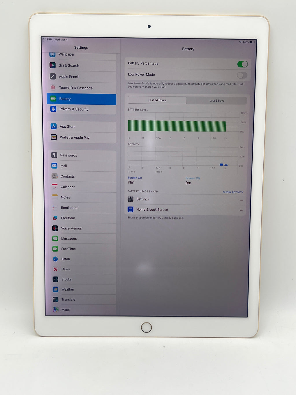 Apple iPad Pro 12.9 A1670 512GB Wi Fi Gold - Discolored screen