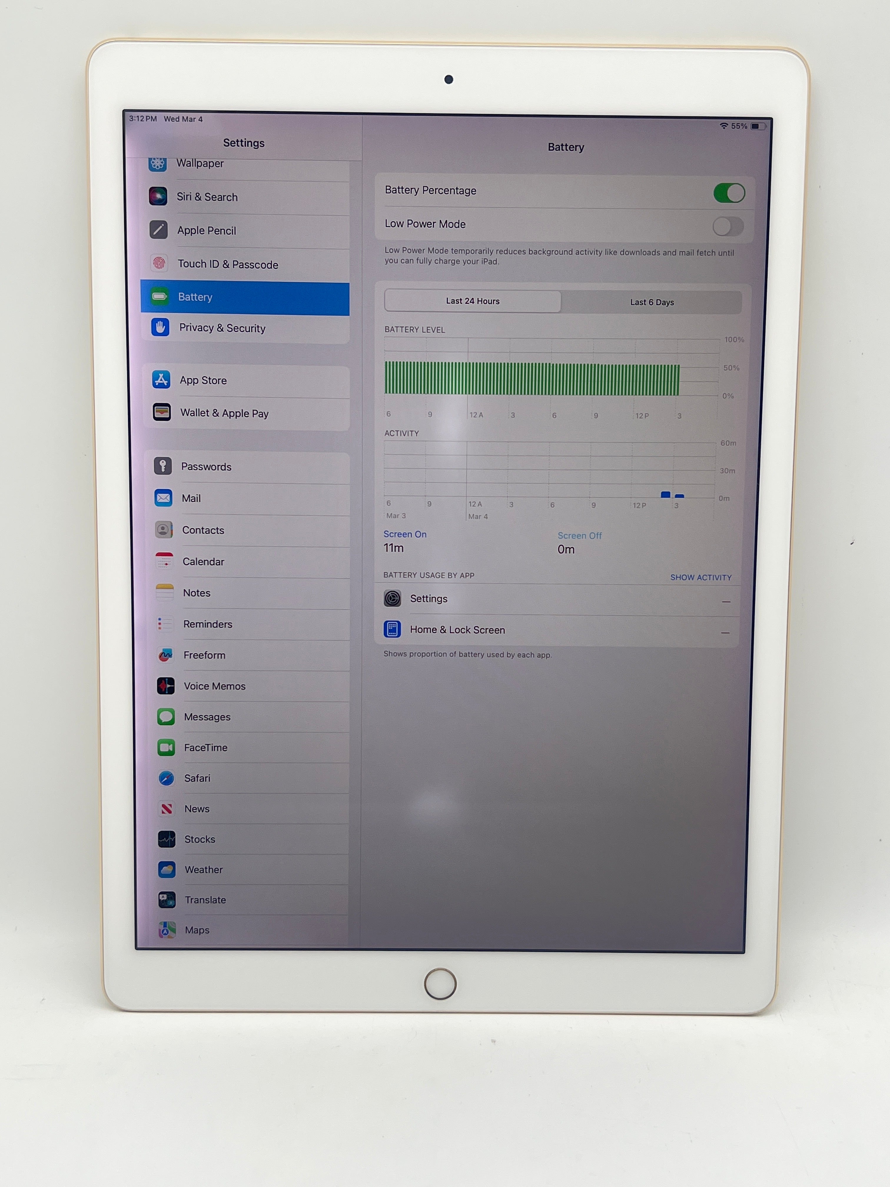 Apple iPad Pro 12.9 A1670 512GB Wi Fi Gold - Discolored screen