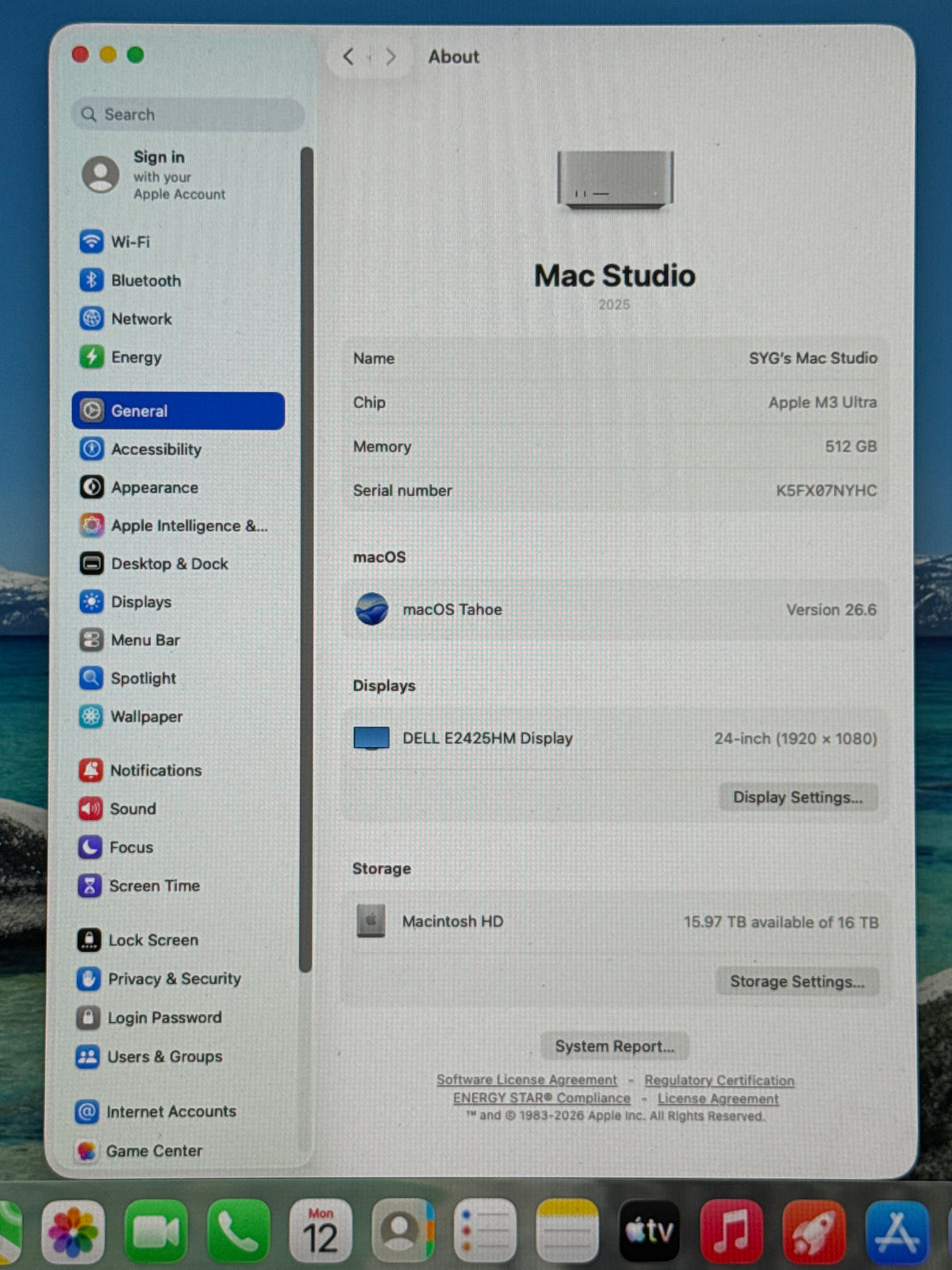 Apple Mac Studio 2025 M3 Ultra 512GB RAM 16TB SSD 80-Core GPU - Used