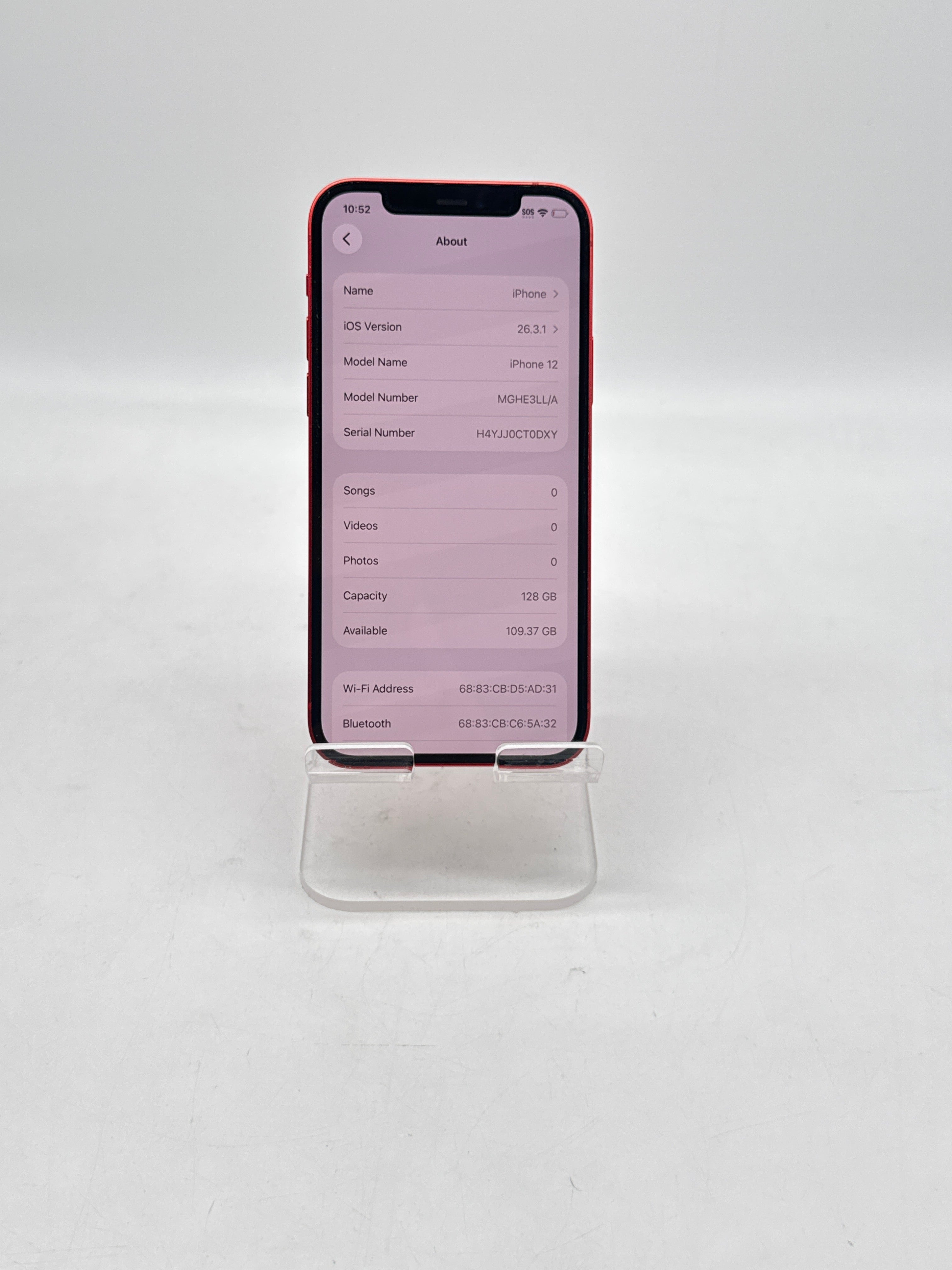 Apple iPhone 12 6.1" A2172 128GB Red Factory Unlocked - Used