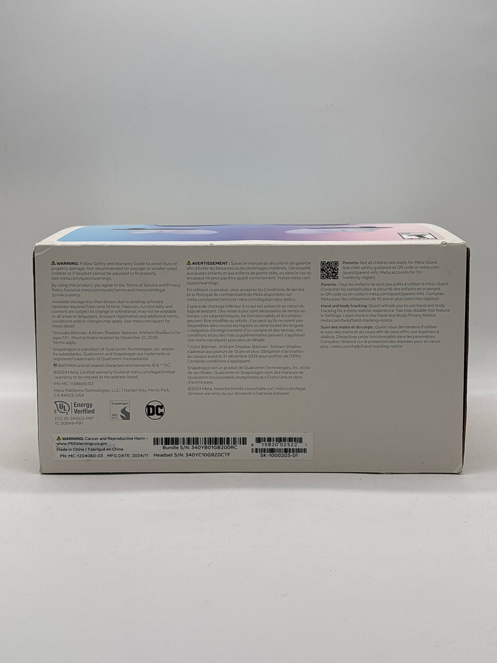 Meta Quest 3s 128GB Standalone VR Headset White - Used with Box