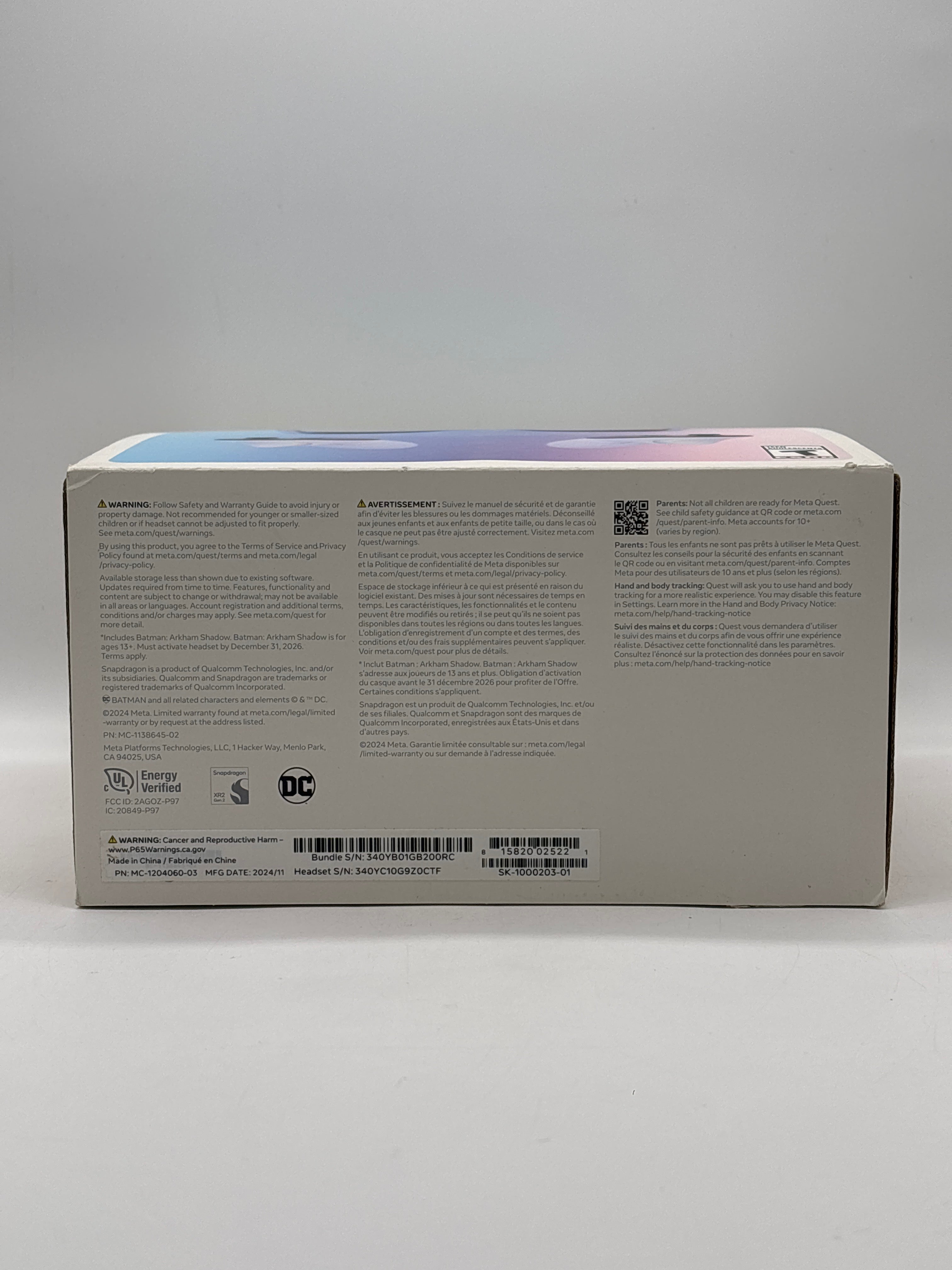 Meta Quest 3s 128GB Standalone VR Headset White - Used with Box