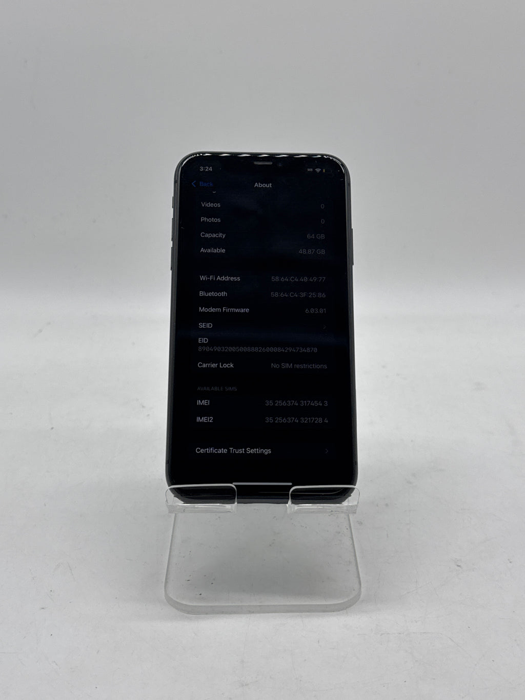 Apple iPhone 11 6.1" A2111 64GB Black Unlocked