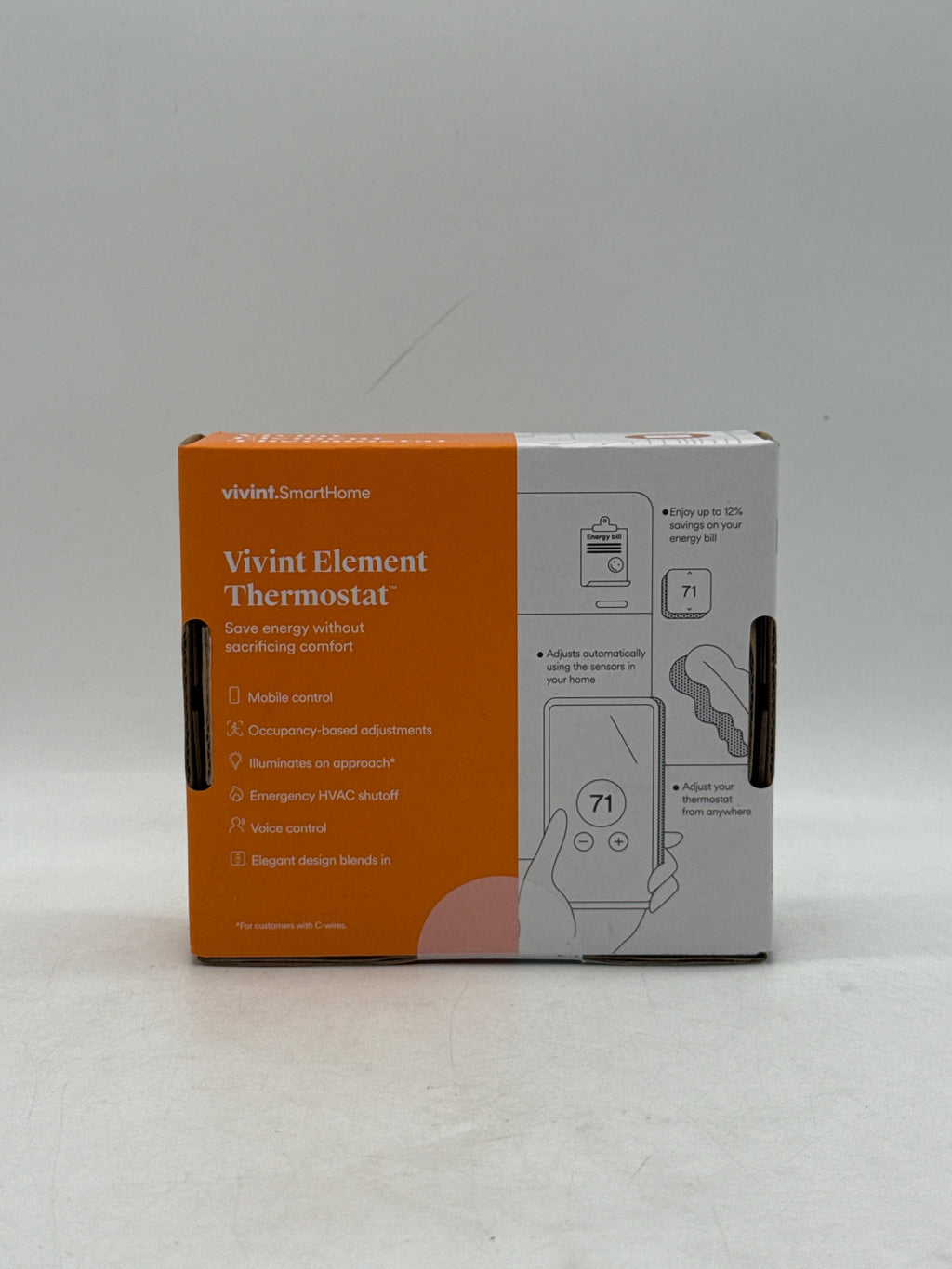 Vivint Element Smart Home Thermostat VS-ELEM02-01