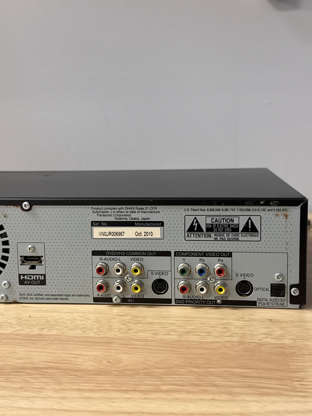Panasonic DMR-EZ48V DVD VCR Combo Recorder Black