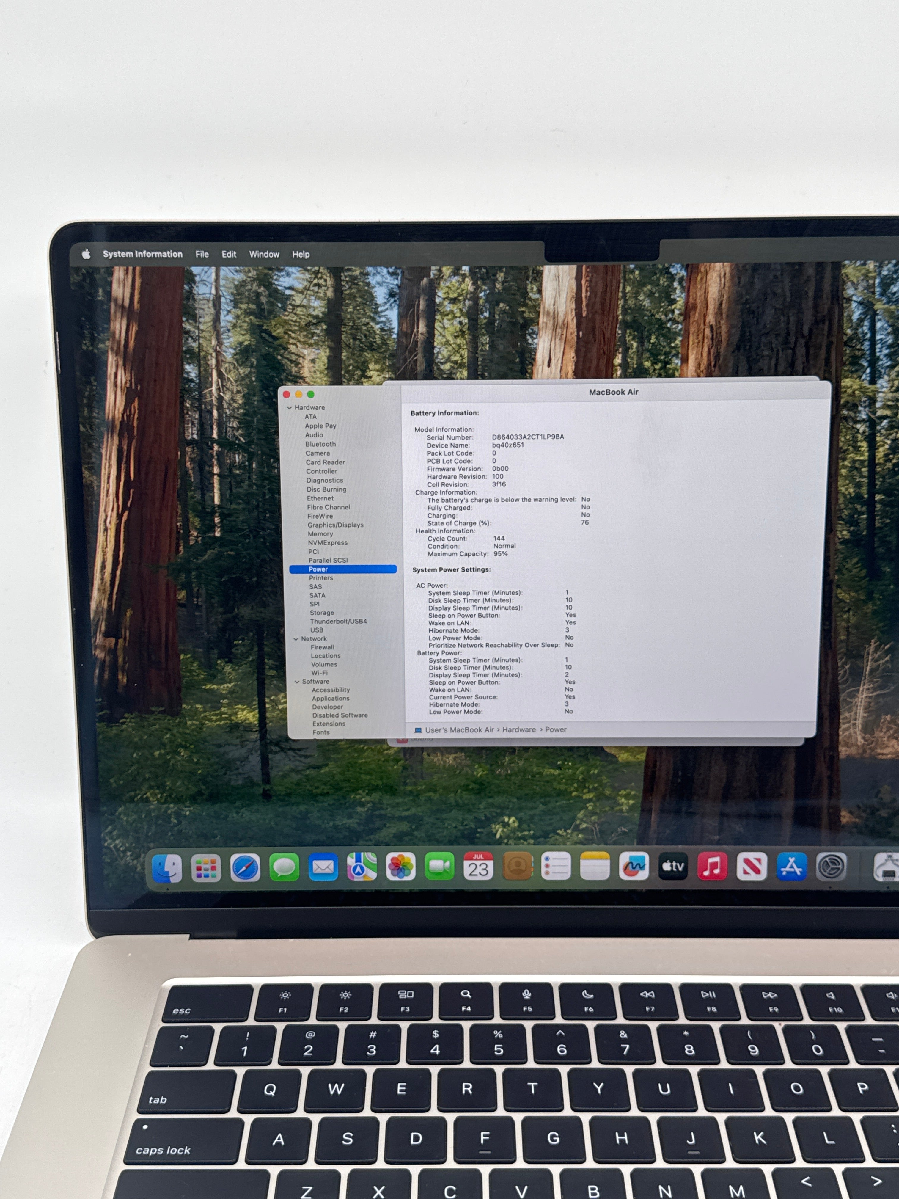 Apple MacBook Air 15" M3 A3114 8GB RAM 256GB SSD Starlight - Used