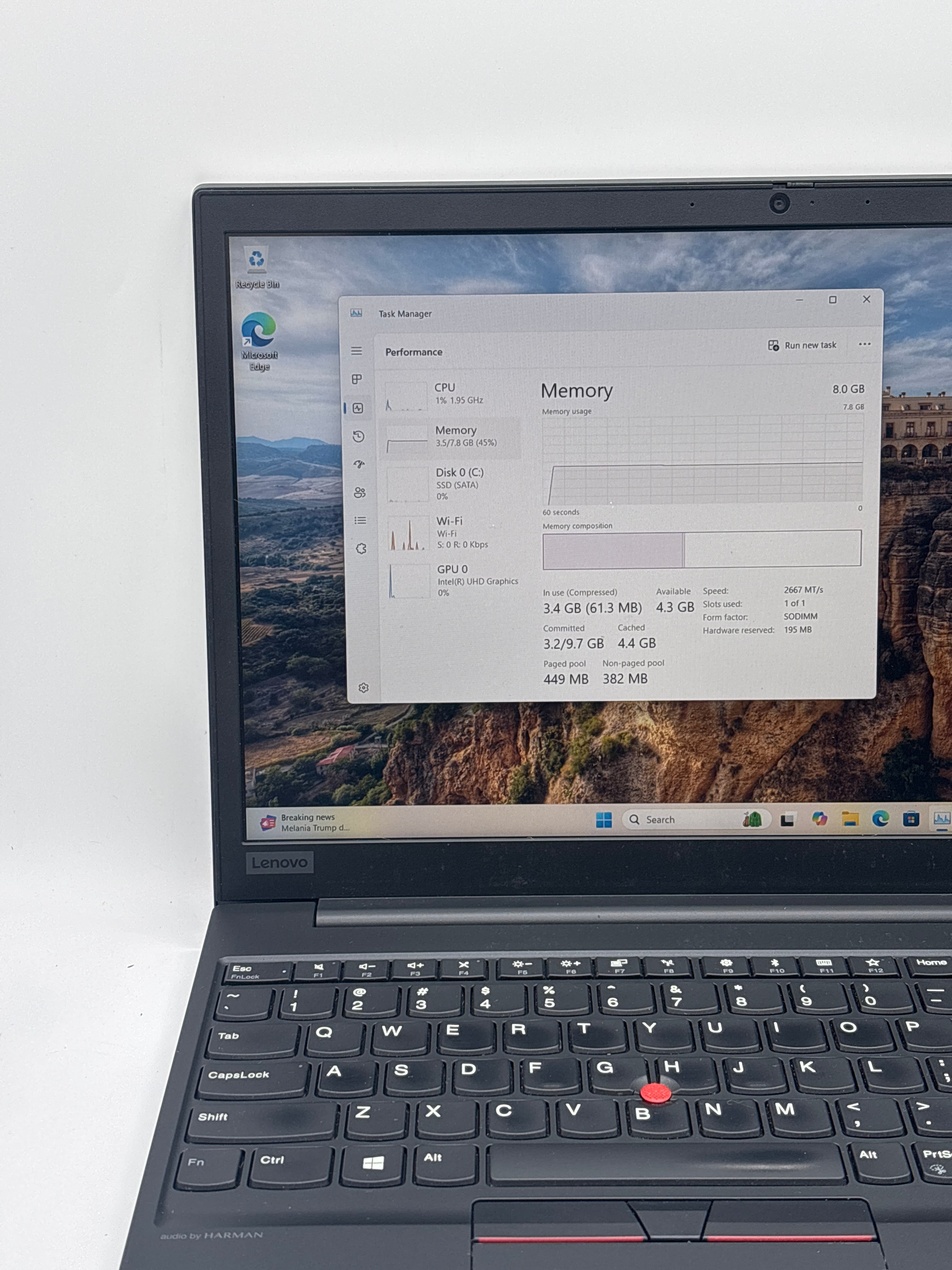 Lenovo E15 20RD005HUS i5-10210U 8GB RAM 512GB SSD