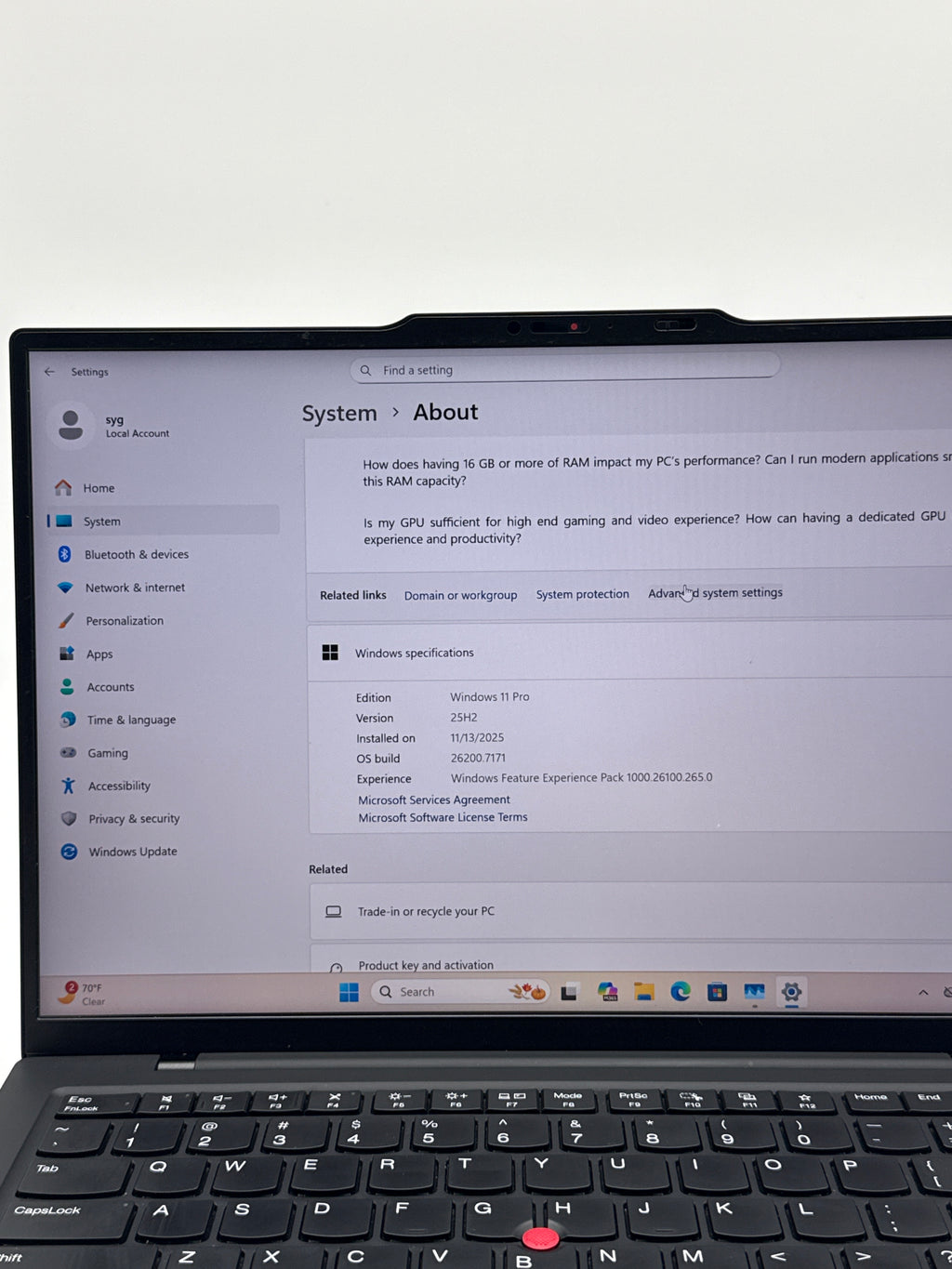 Lenovo ThinkPad X1 Carbon Gen 12 14in Intel Core Ultra 7 32GB 512GB