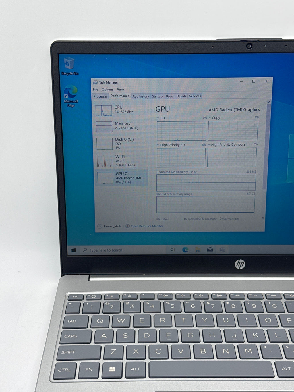 HP Laptop 15-fc0157nr 15.6" Athlon Silver 7120U 4GB RAM 256GB SSD