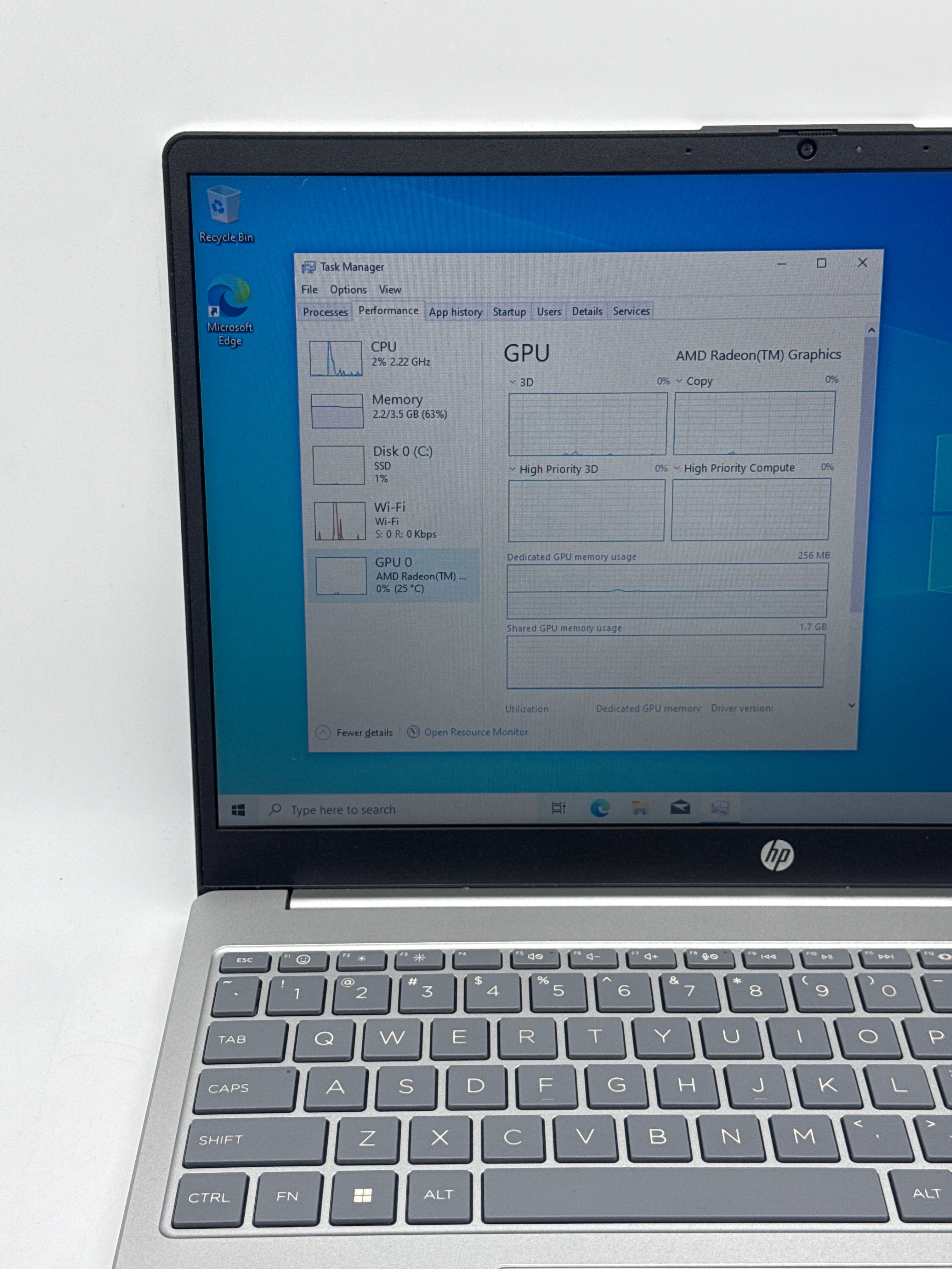 HP Laptop 15-fc0157nr 15.6" Athlon Silver 7120U 4GB RAM 256GB SSD