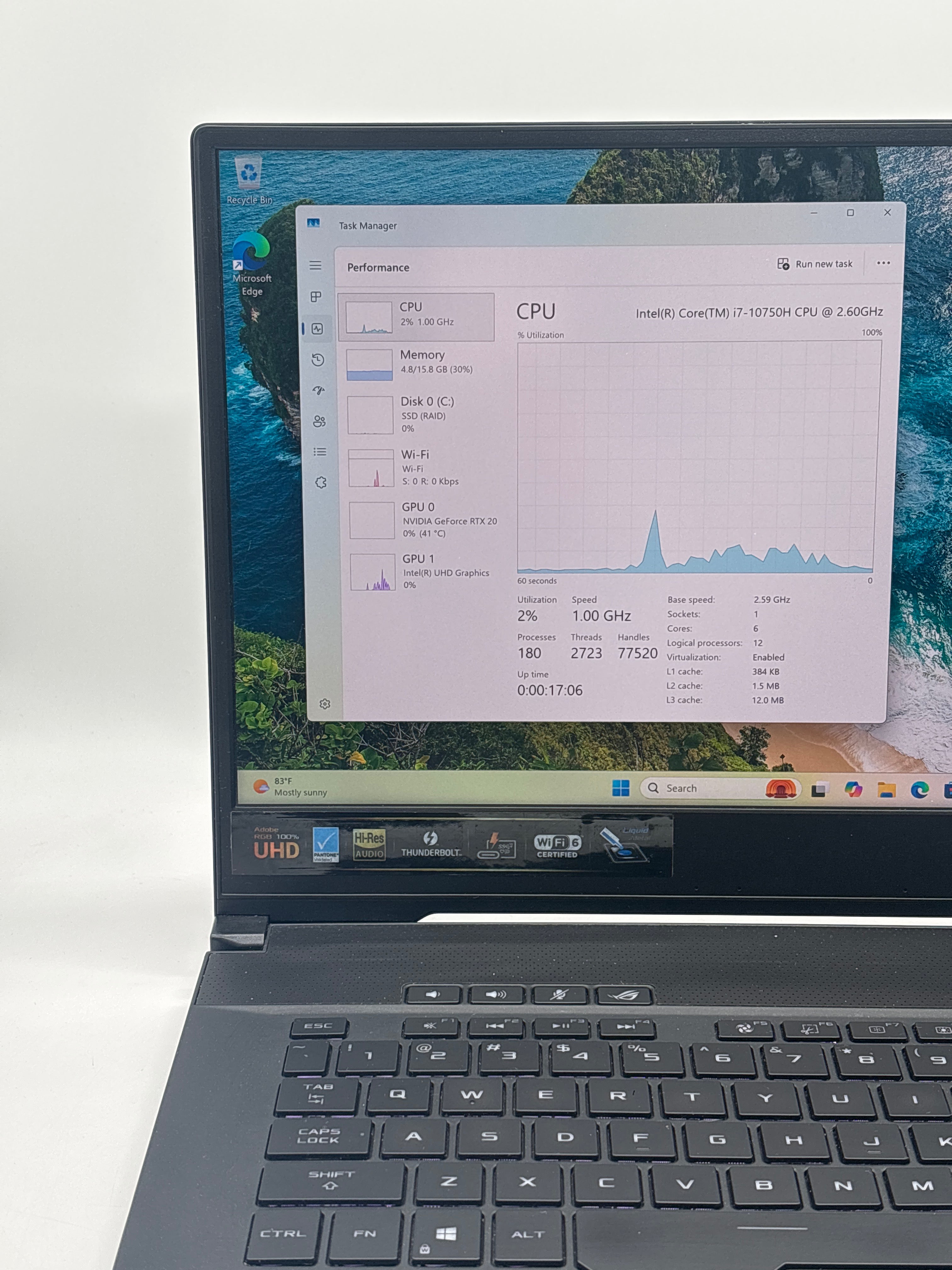 Asus GU502L i7-10750H 16GB RAM 1TB SSD RTX 2060