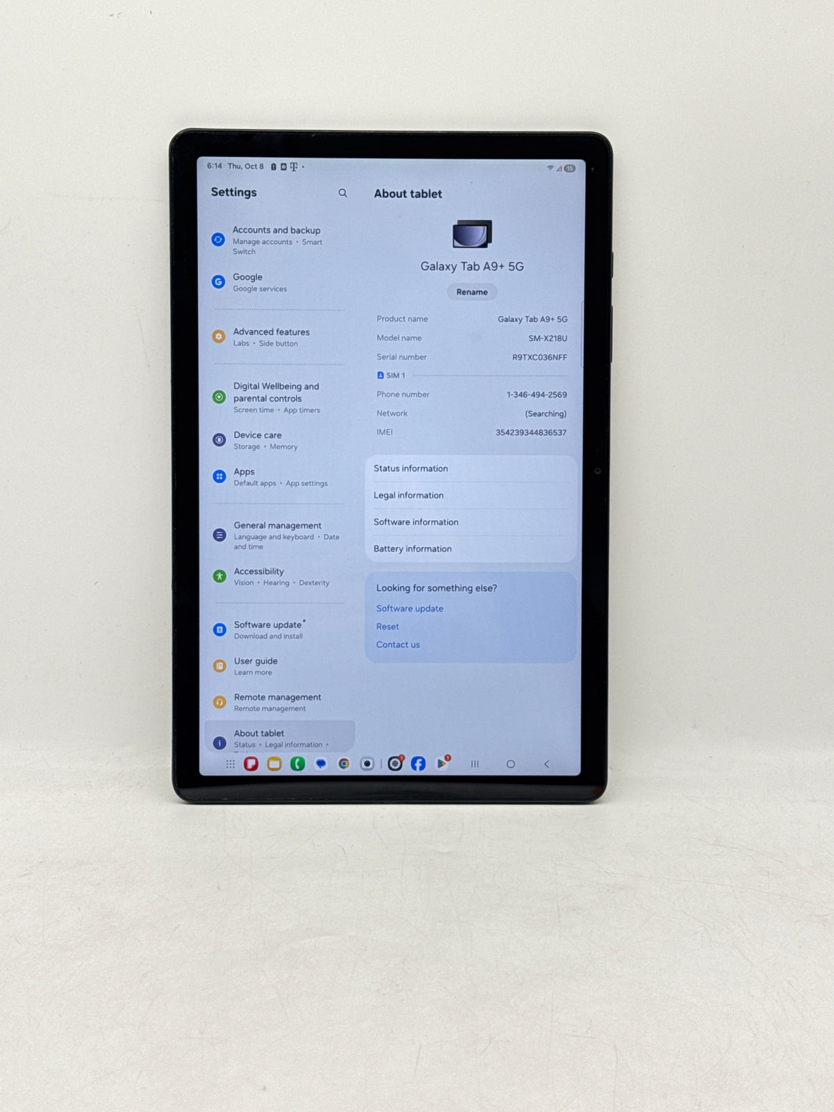 Samsung Galaxy Tab A9 Plus 5G SM-X218U 64GB Compatible with T-Mobile