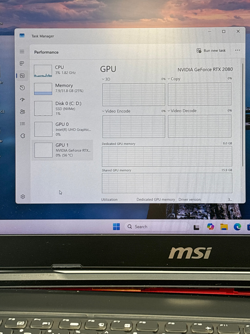 MSI GE63 Raider RGB 9SG i7 32GB RAM 512SSD RTX 2080 With Box - For Parts (Read DESC)