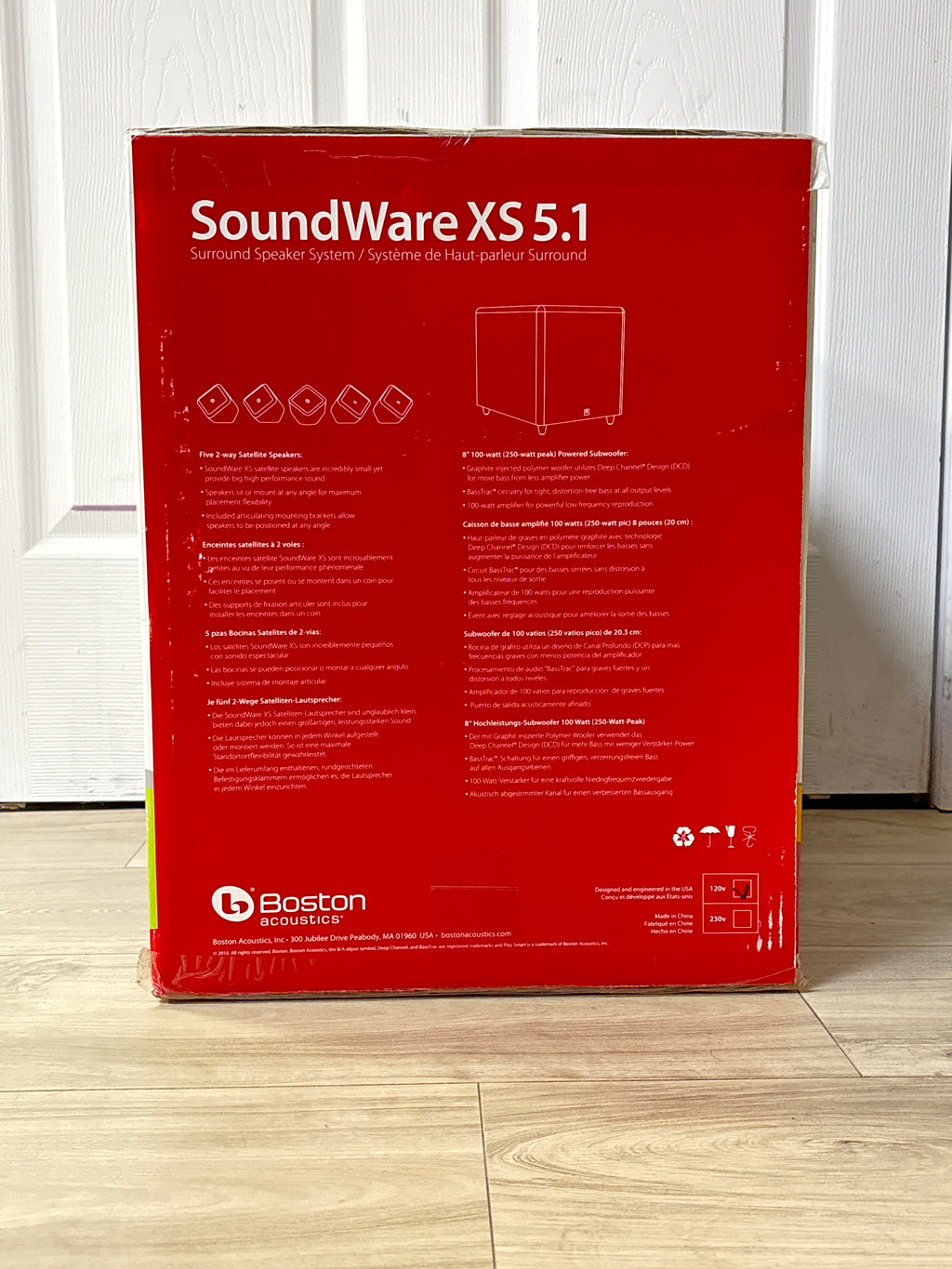 Boston Acoustics SoundWare XS 5.1 Speaker System 100W Black - New