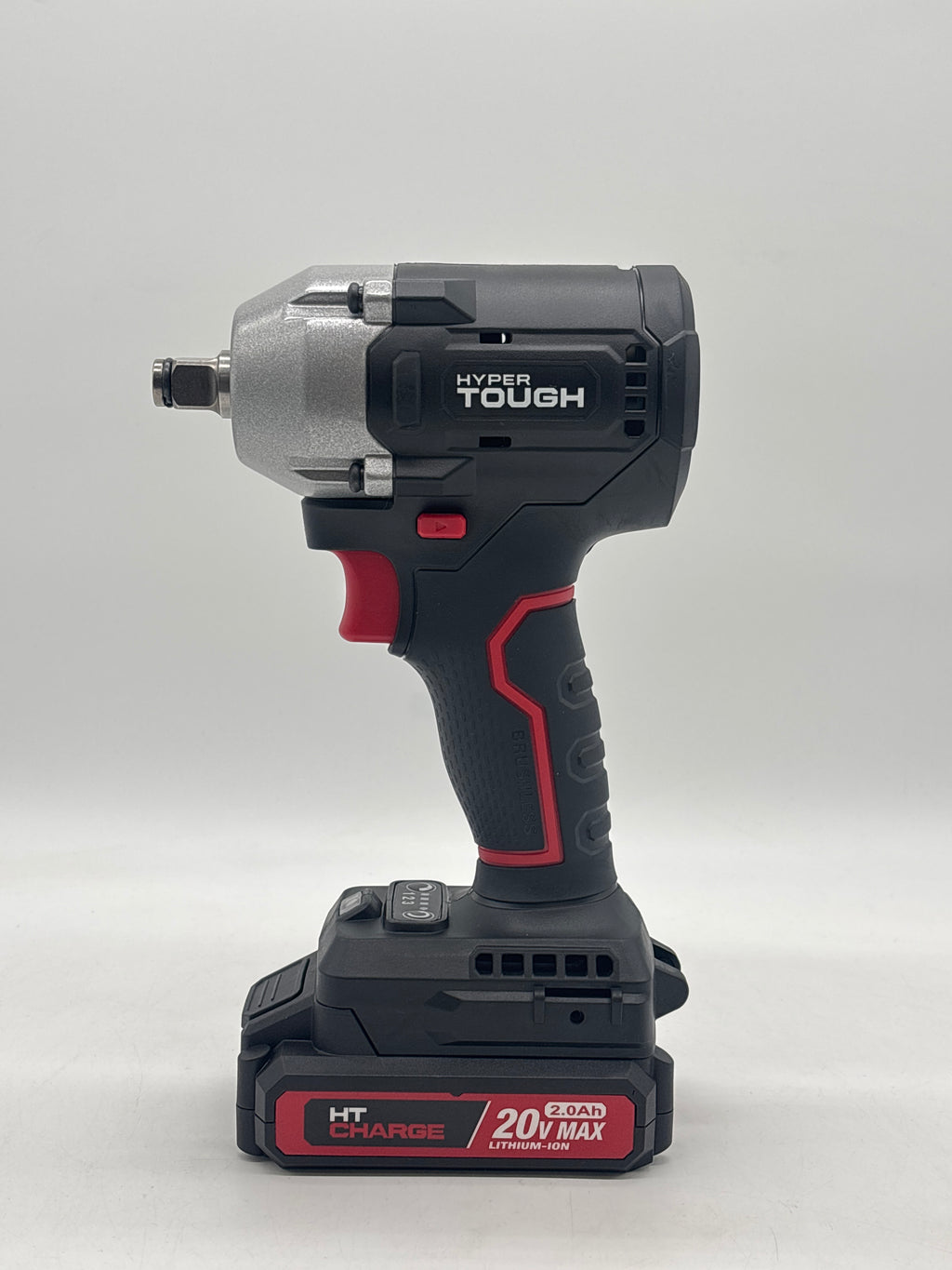 Hyper Tough 20V MAX 20 Volt 80046 Brushless 1/2" Impact Wrench - With Battery & Charger