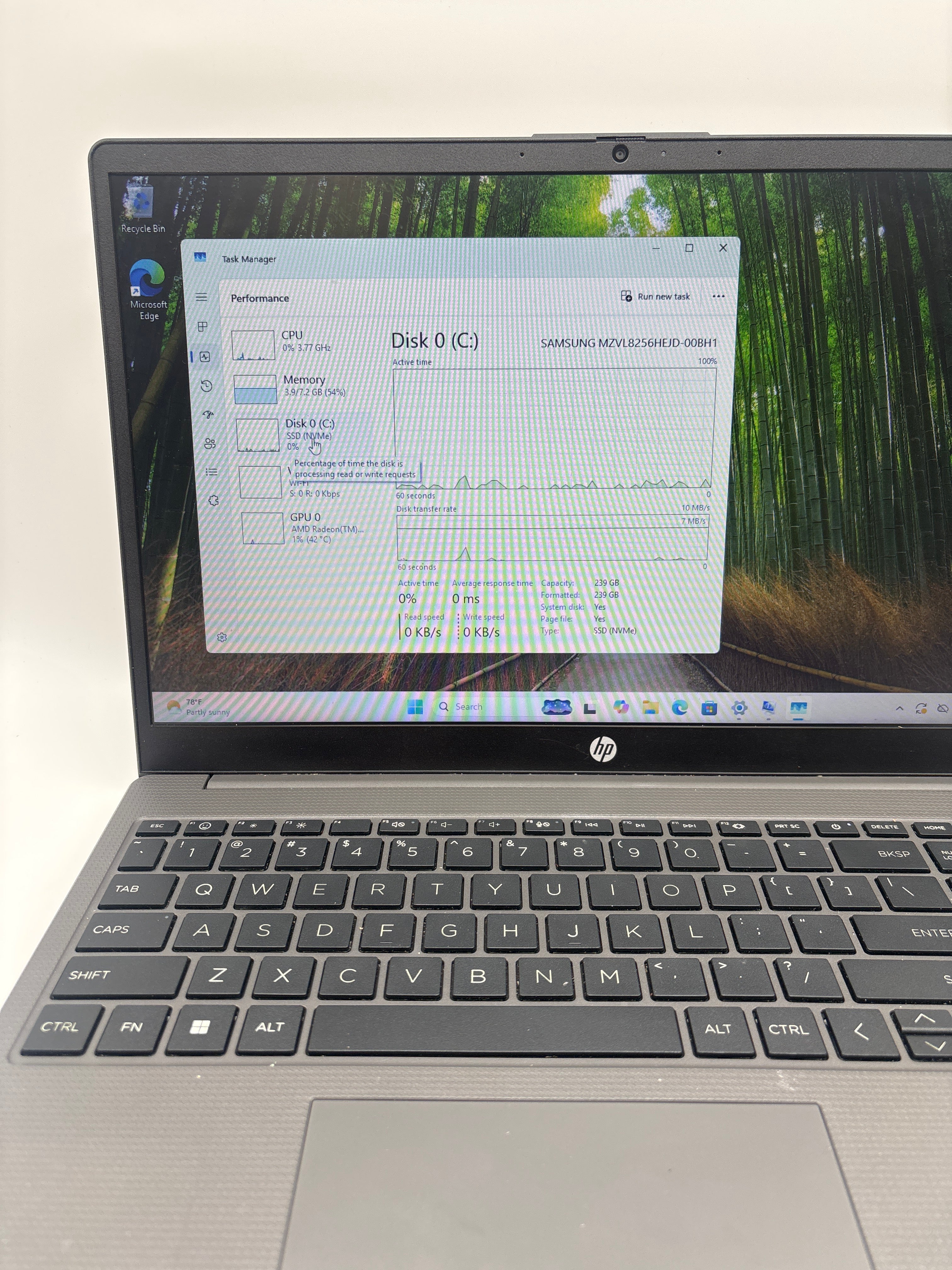 HP 255 G10 Ryzen 3 7320U 8GB RAM 256GB SSD - Used