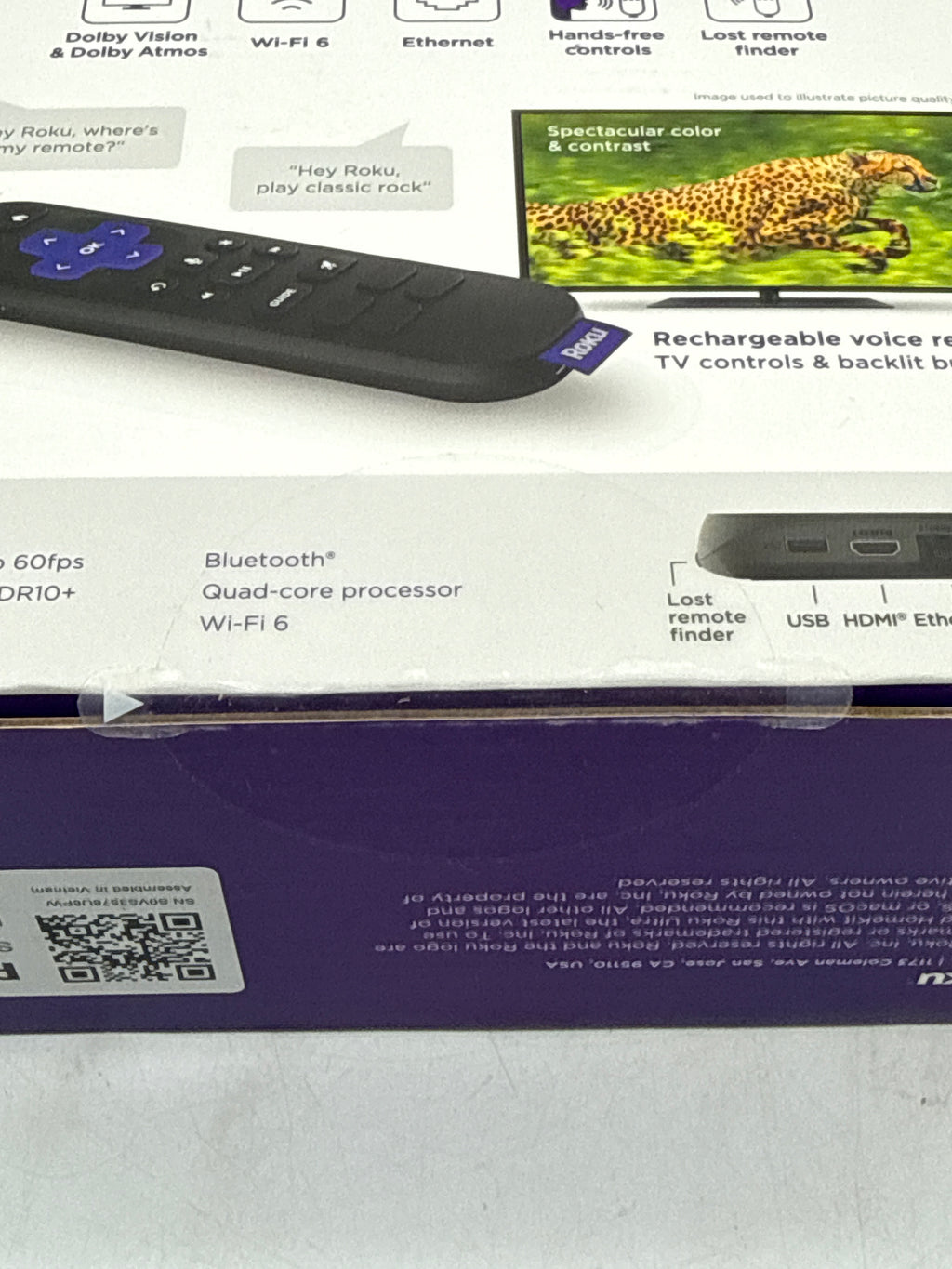 Roku Ultra 4850R 4K HDR Dolby Vision Bluetooth Wi-Fi 6 Voice Remote Bundle - New