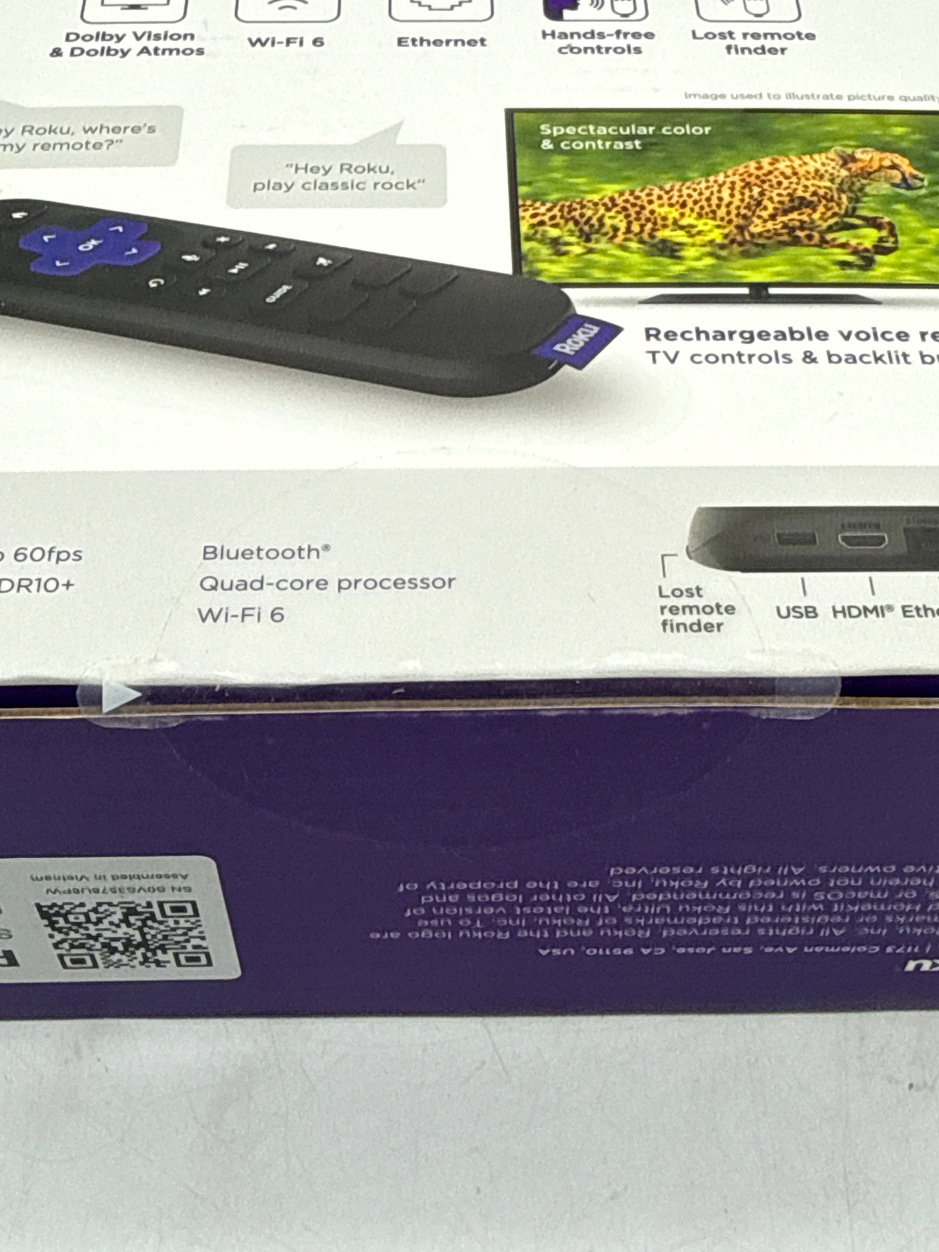 Roku Ultra 4850R 4K HDR Dolby Vision Bluetooth Wi-Fi 6 Voice Remote Bundle - New