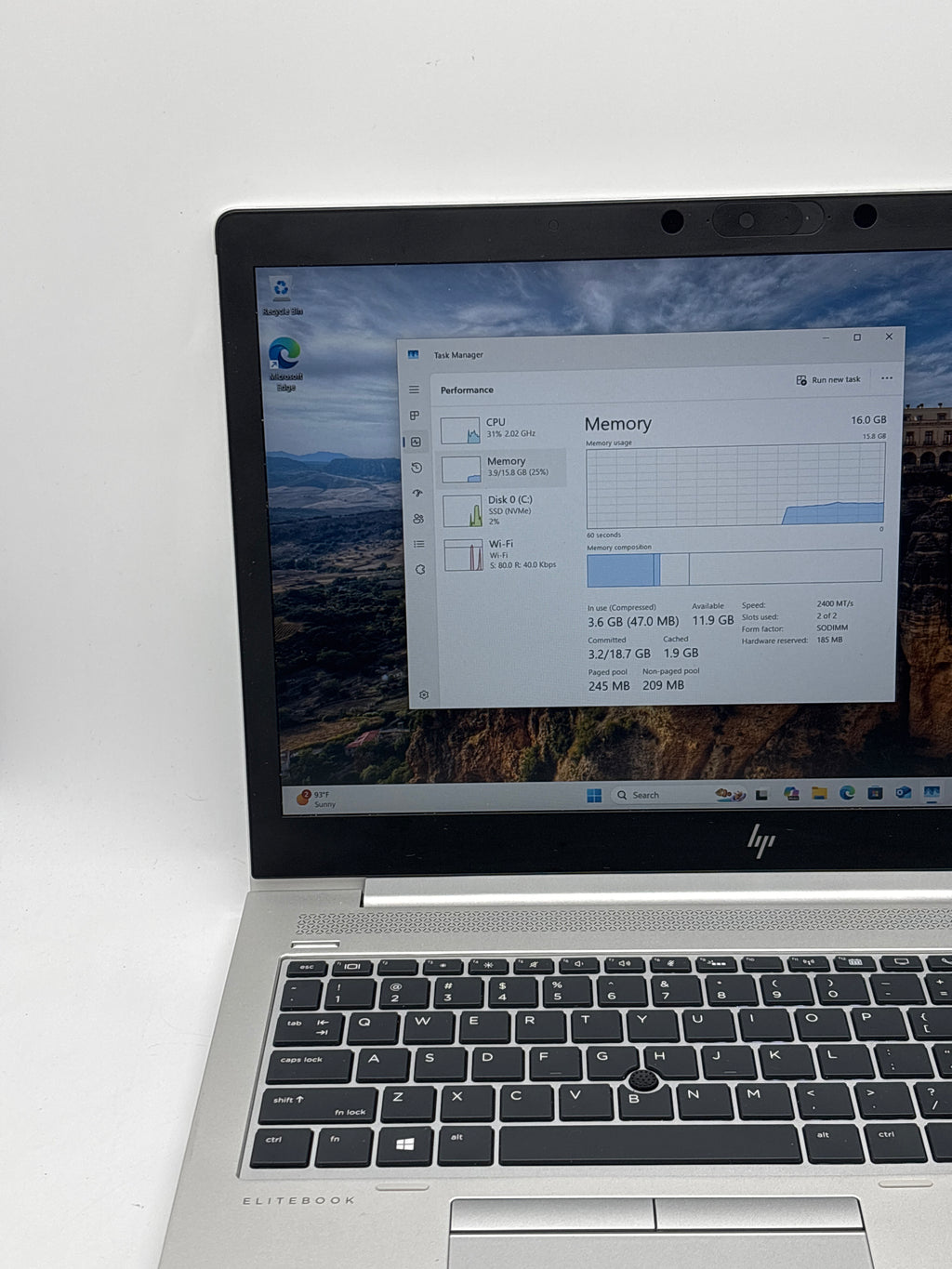 HP EliteBook 850 G6 Intel Core i7-8565U 16GB RAM 256GB SSD - Remotely Managed