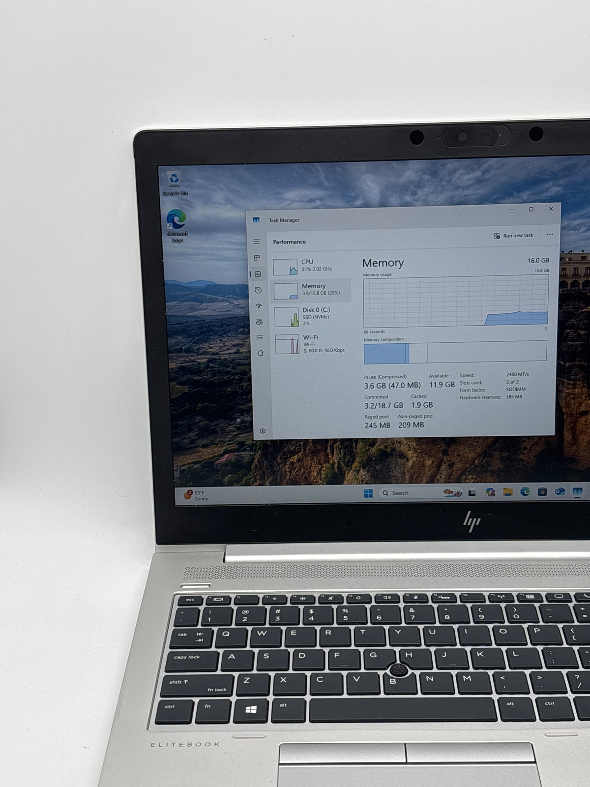 HP EliteBook 850 G6 Intel Core i7-8565U 16GB RAM 256GB SSD - Remotely Managed