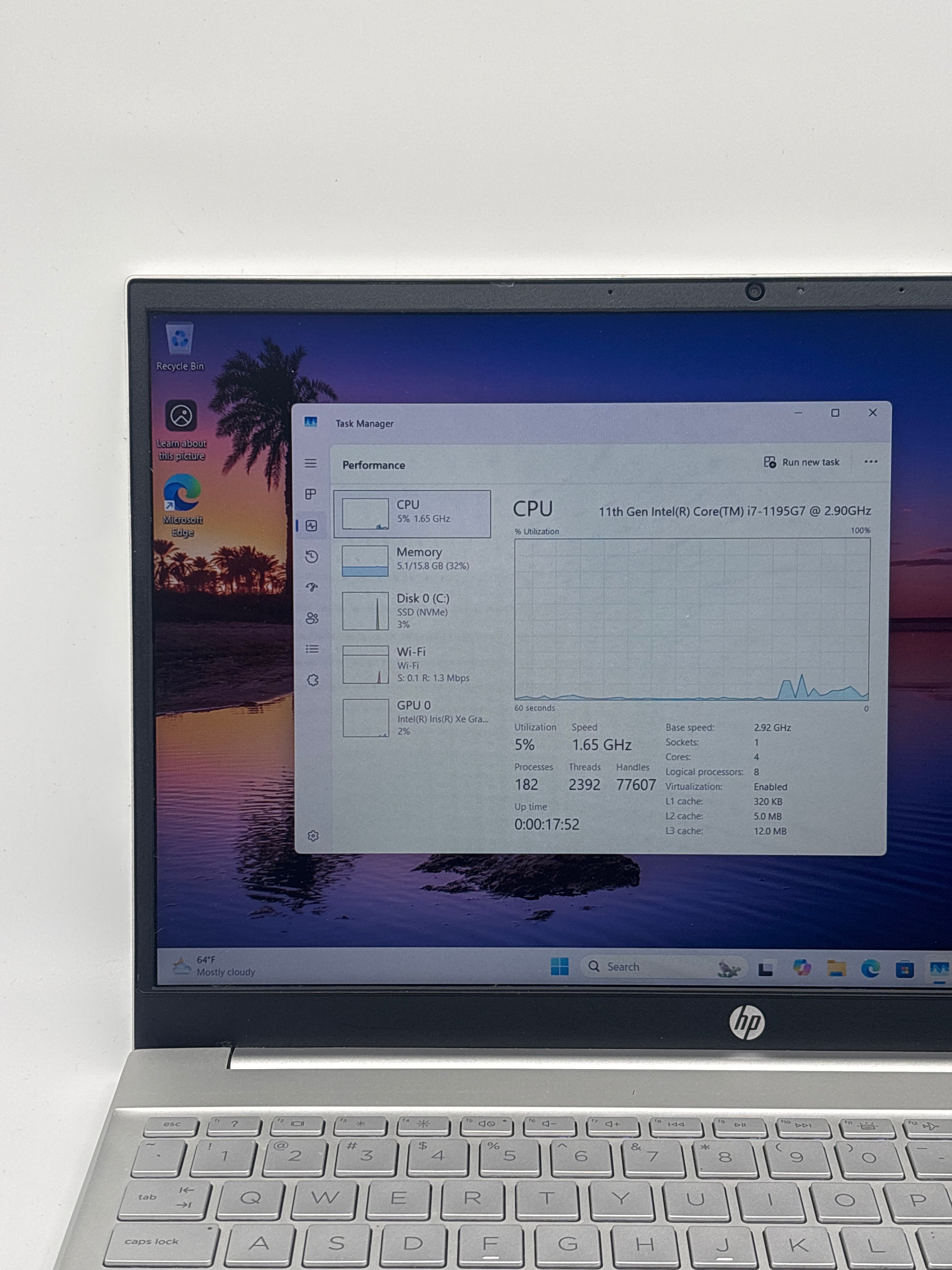 HP Pavilion 15 i7-1195G7 16GB 512GB SSD - For Parts (Minor Cracks/Dent)