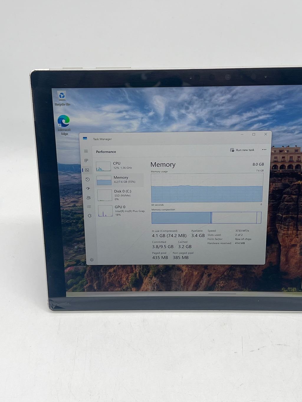 Microsoft Surface Pro 7 1866 i5-1035G4 8GB RAM 256GB SSD - For Parts (Read Desc)