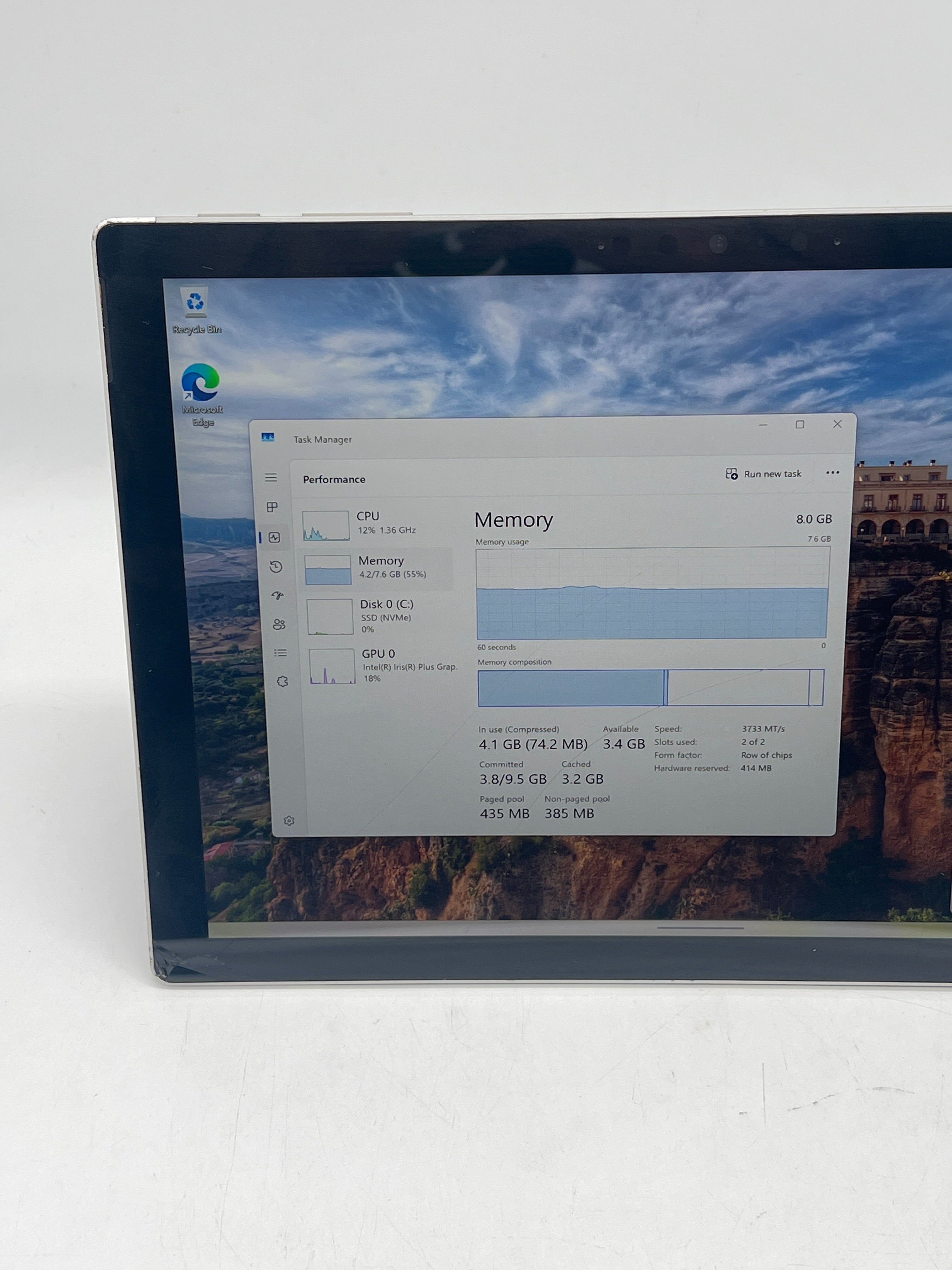 Microsoft Surface Pro 7 1866 i5-1035G4 8GB RAM 256GB SSD - For Parts (Read Desc)