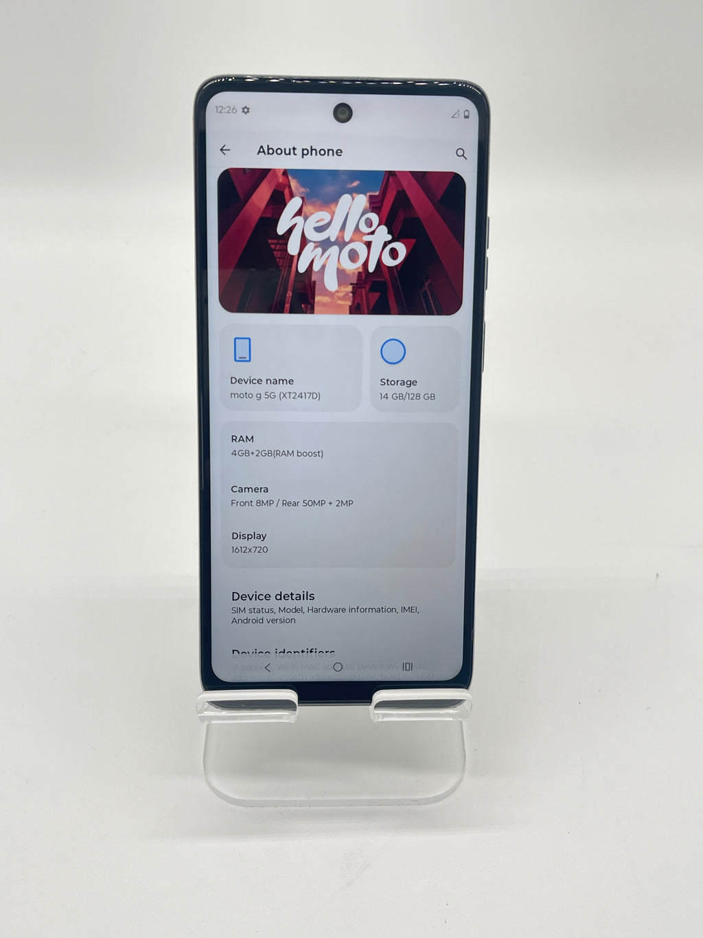 Motorola Moto G 5G 2024 6.6" Octa Core 128GB 4GB Unlocked Green Used